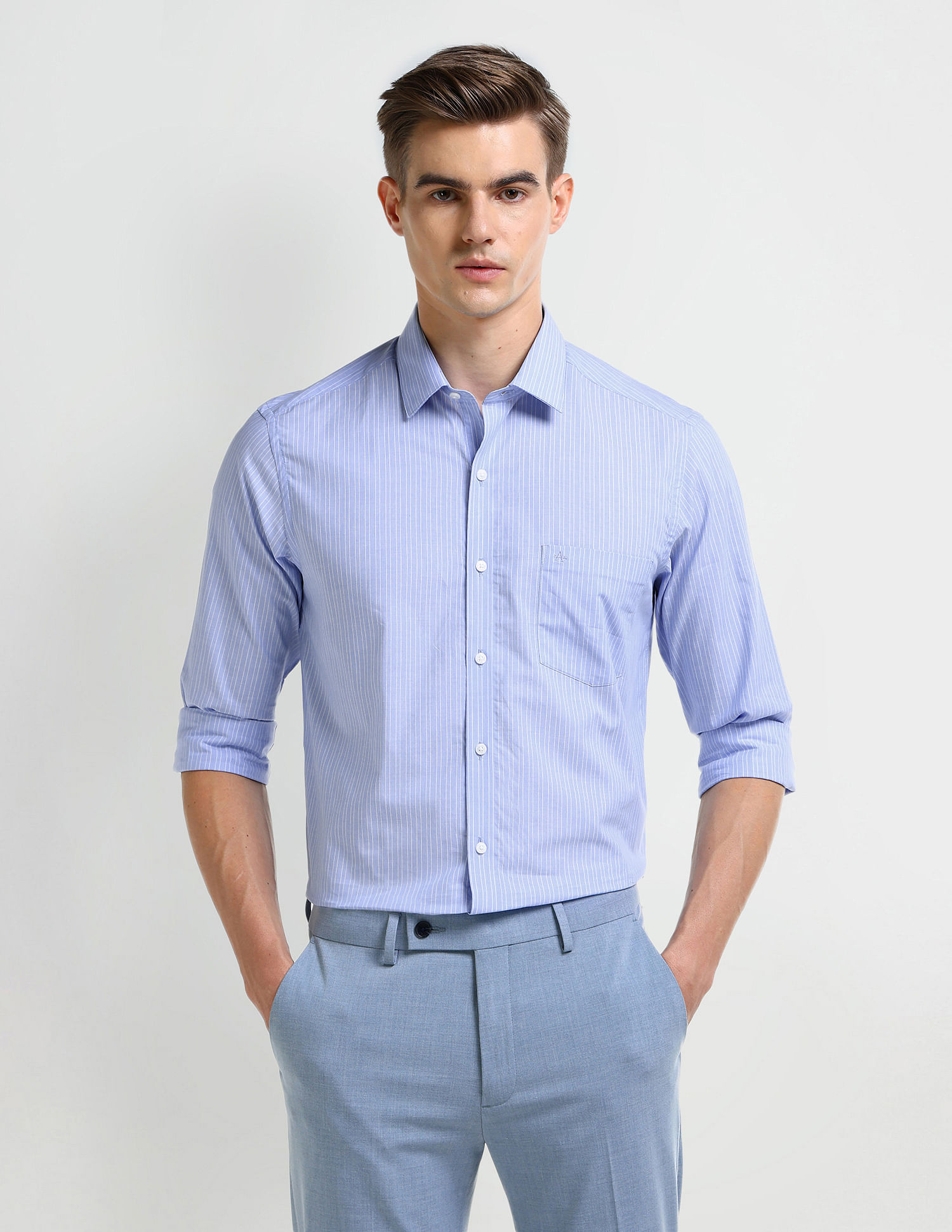 Arrow Manhattan Slim Fit Cotton Shirt