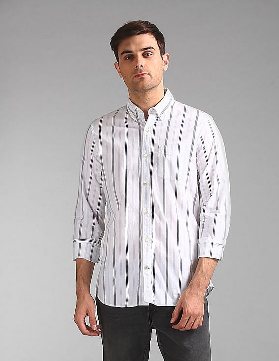 gap lived in stretch poplin shirt