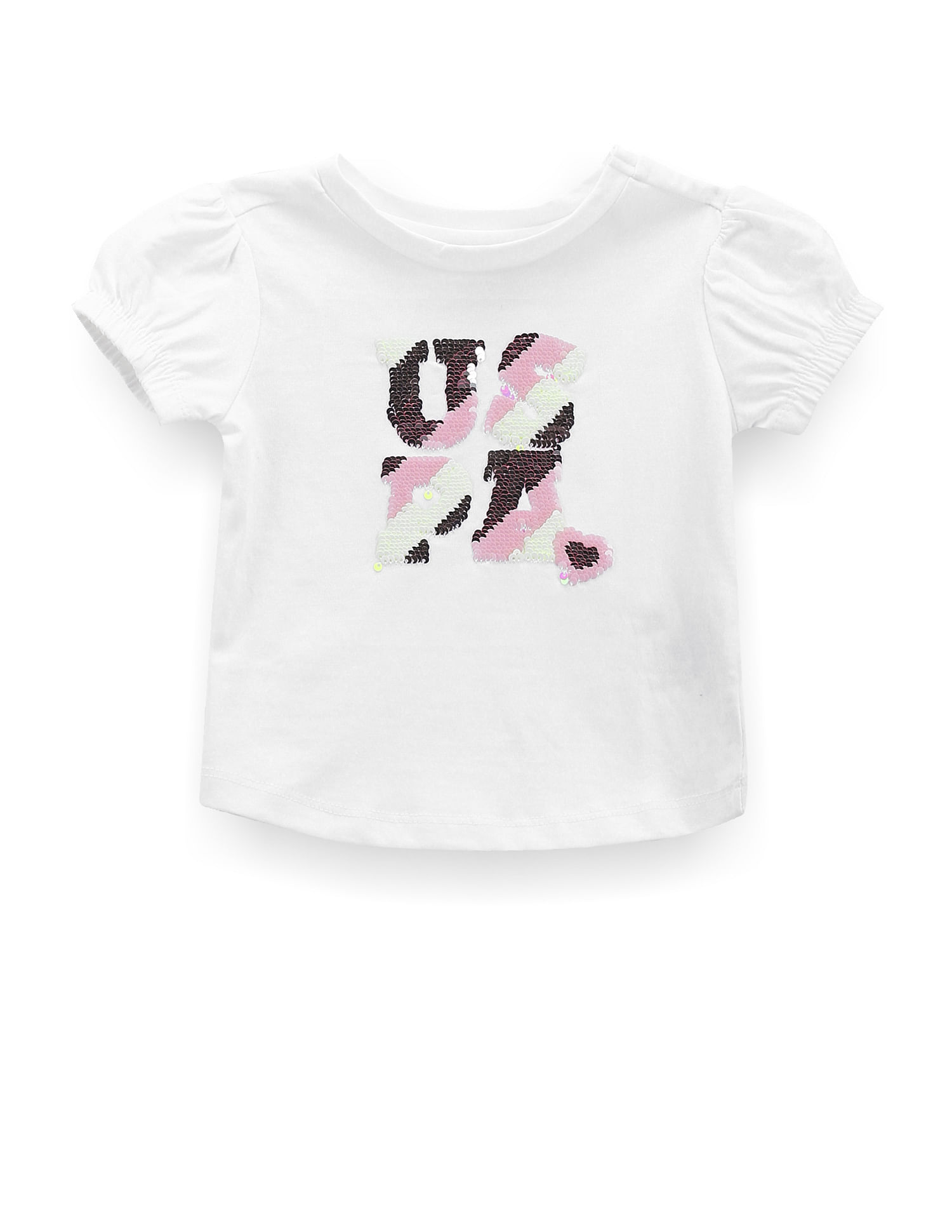 U.S. Polo Assn. Kids Girls Flip Sequin T-Shirt
