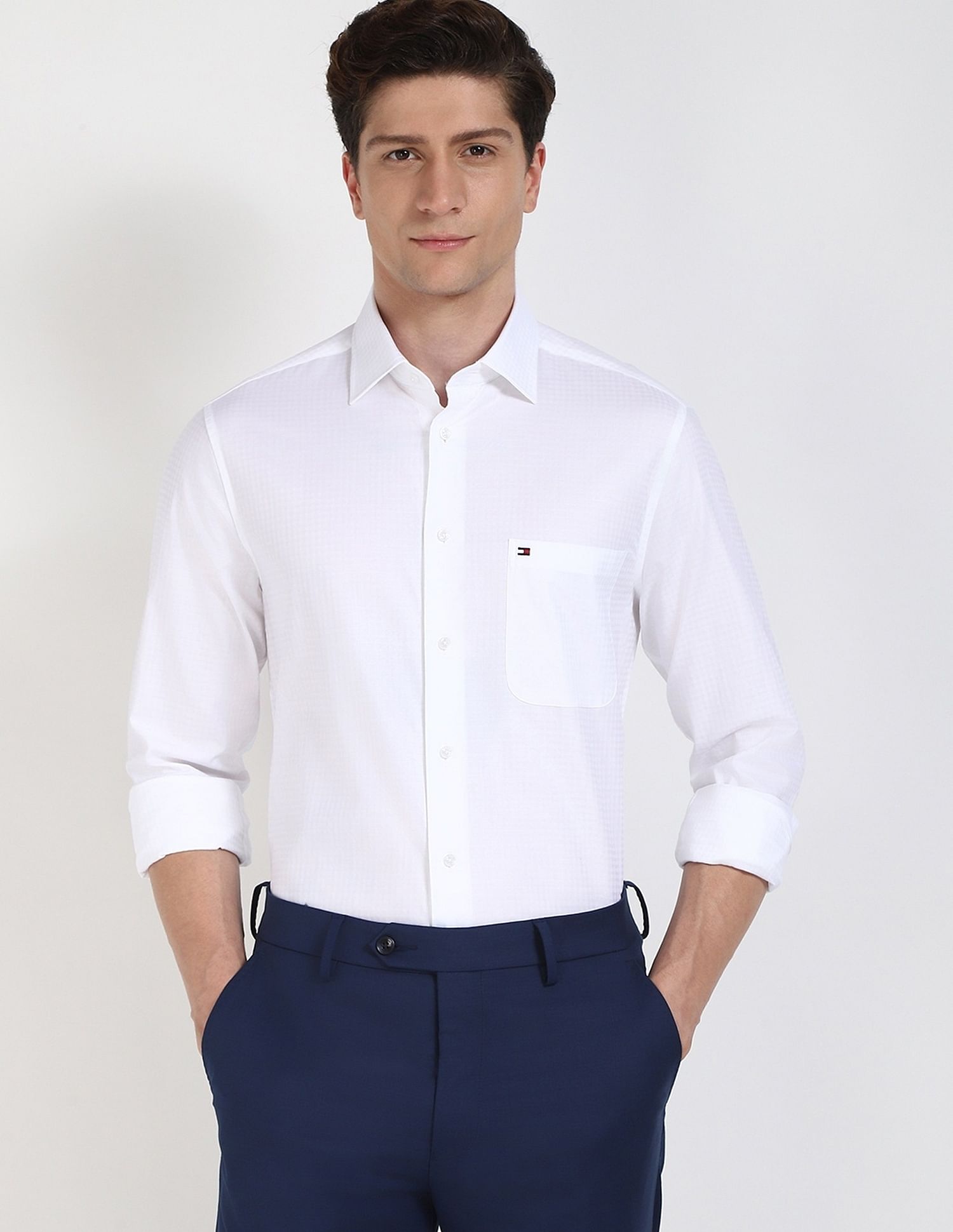 Tommy Hilfiger Checks Regular-Fit Cotton Shirt