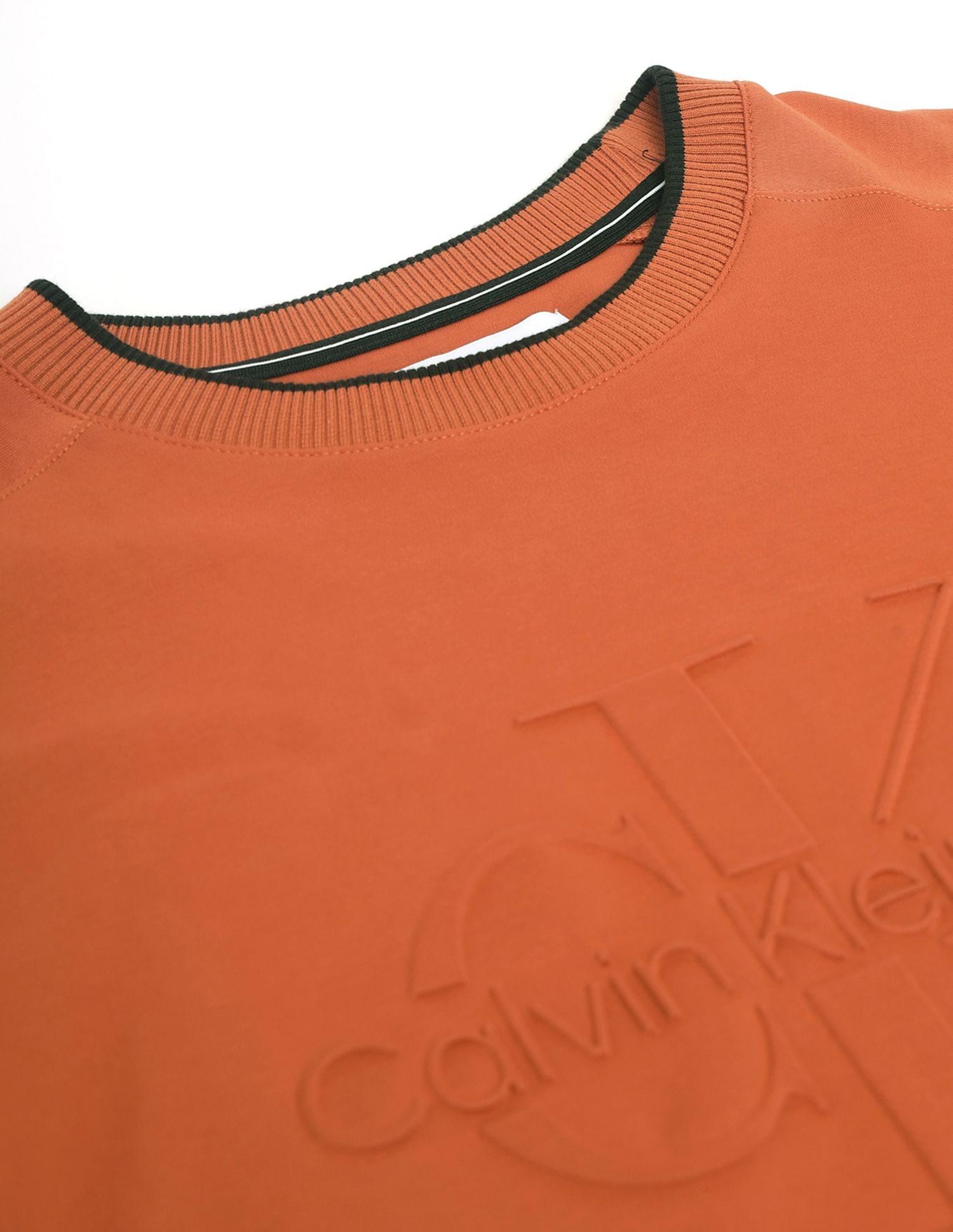 Calvin Klein Embossed Monogram Tipped Sweatshirt