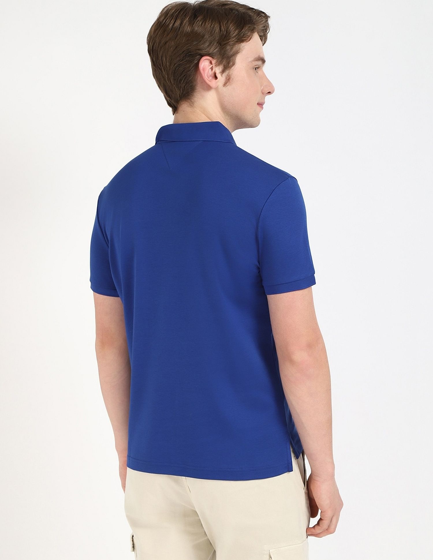 Tommy Hilfiger Solid Regular-Fit Cotton Polo Shirt