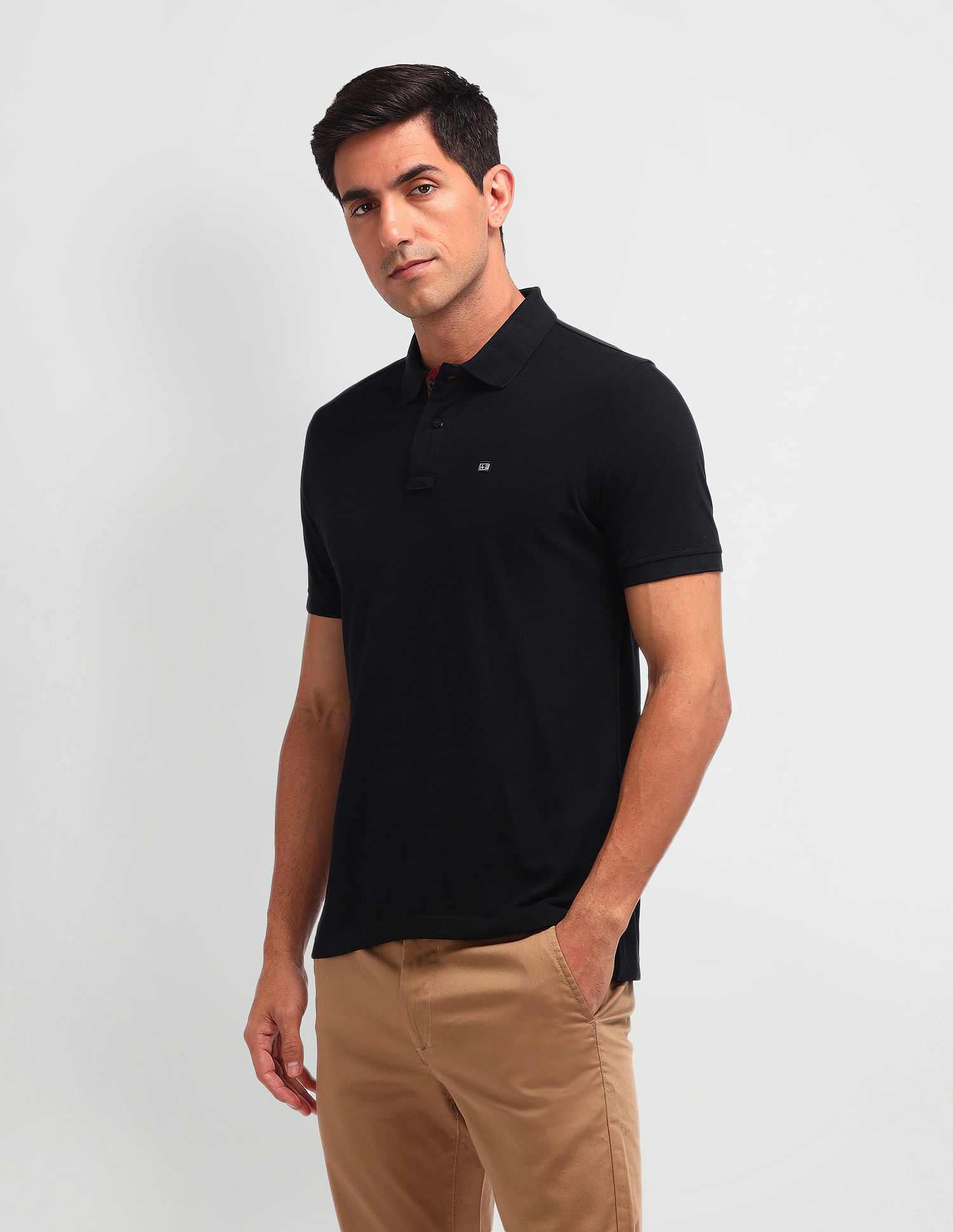 Arrow Sports Solid Logo Polo Shirt