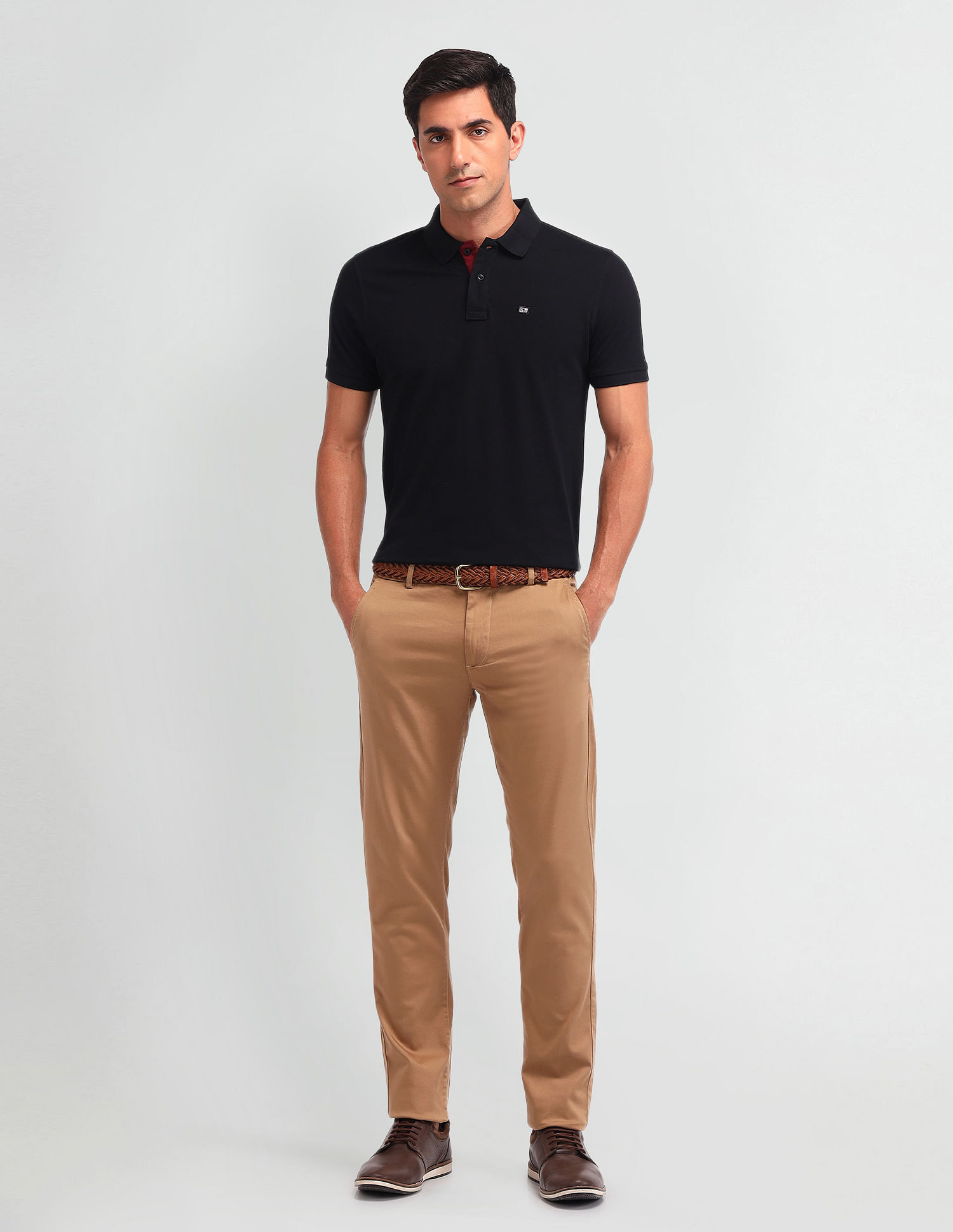 Arrow Sports Solid Logo Polo Shirt