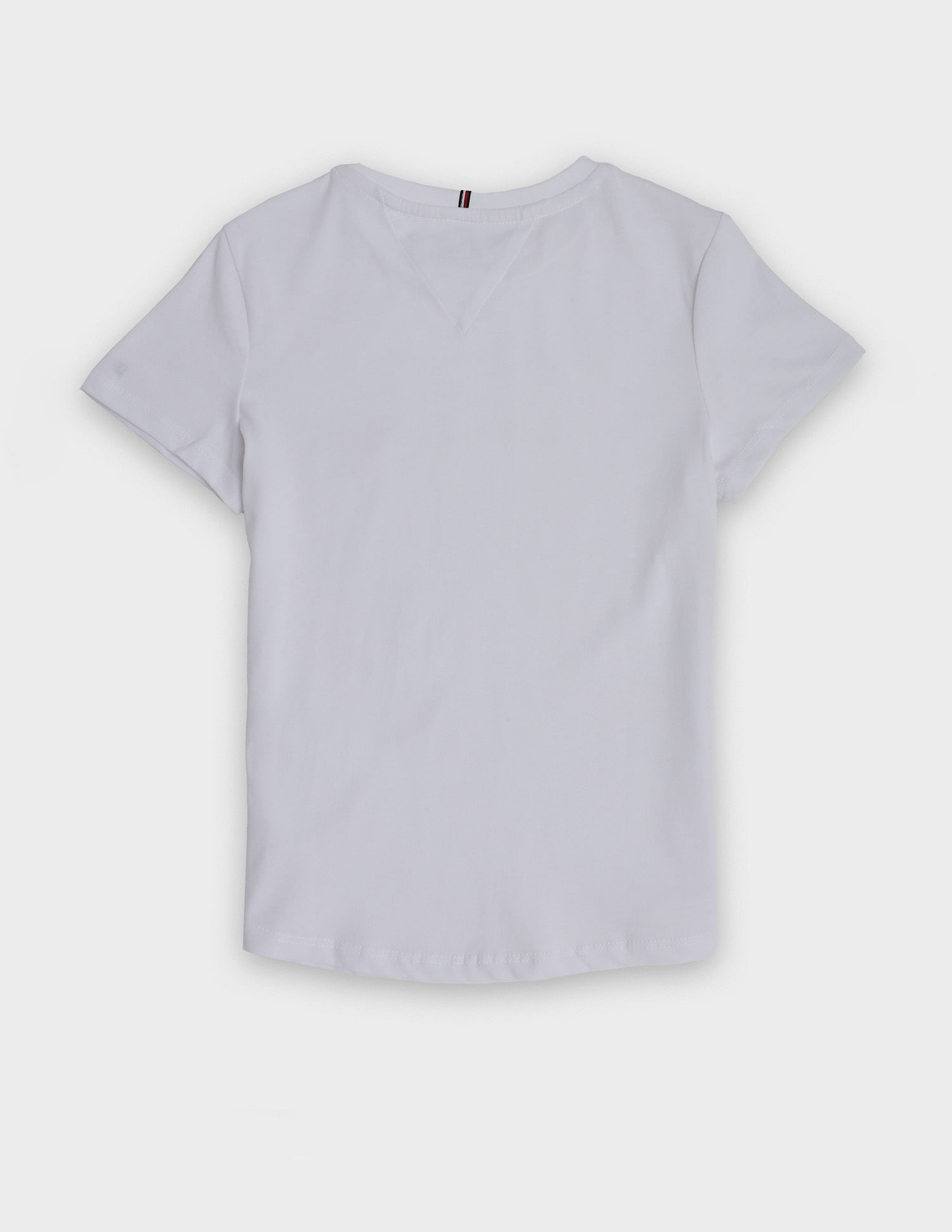 Tommy Hilfiger Kids Girls Logo Slim Fit Cotton T-Shirt