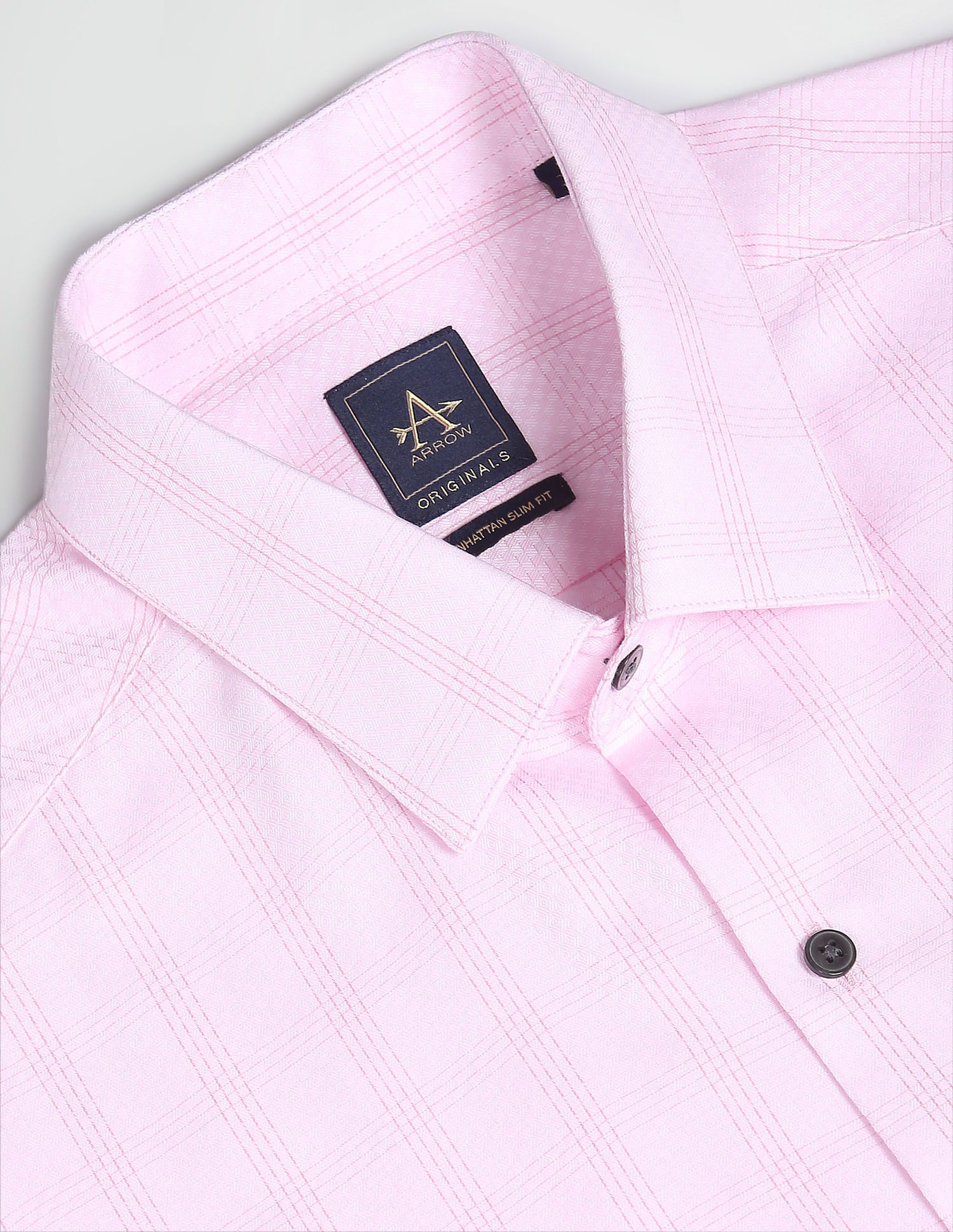 Arrow Manhattan Slim Fit Dobby Formal Shirt