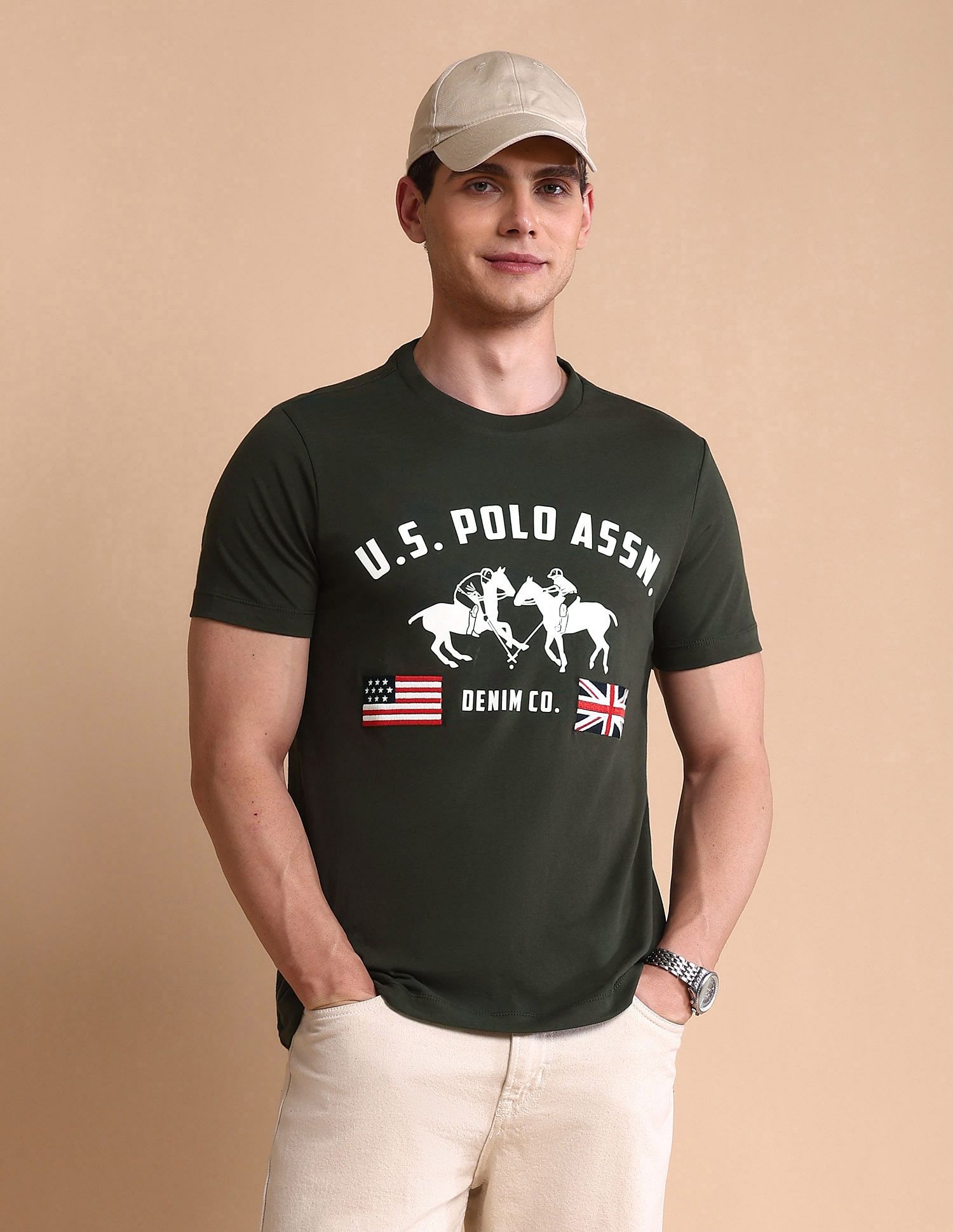 U.S. Polo Assn. Denim Co. Brand Printed Muscle Fit T-Shirt