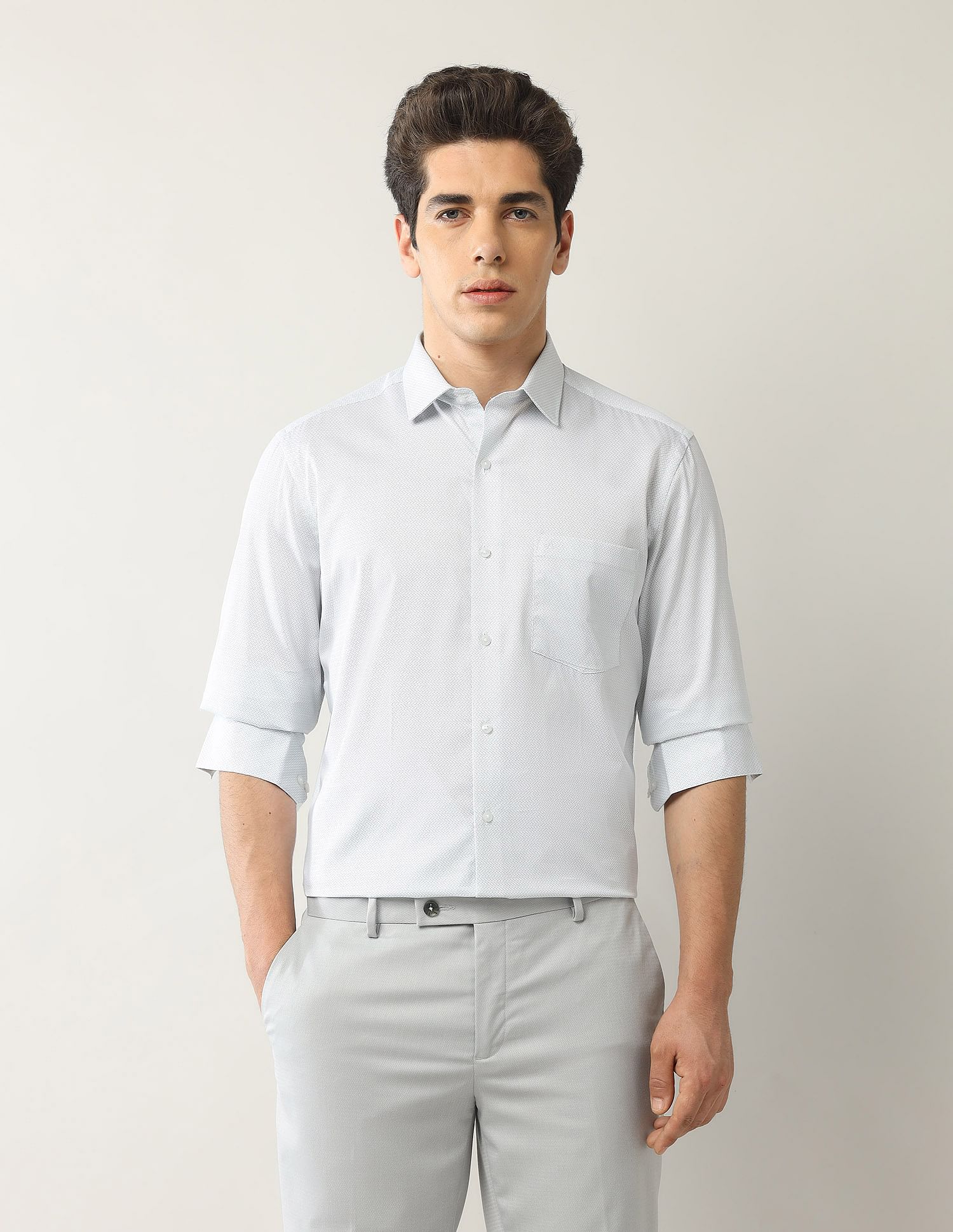 Arrow Liberty Classic Fit Geometric Printed Shirt