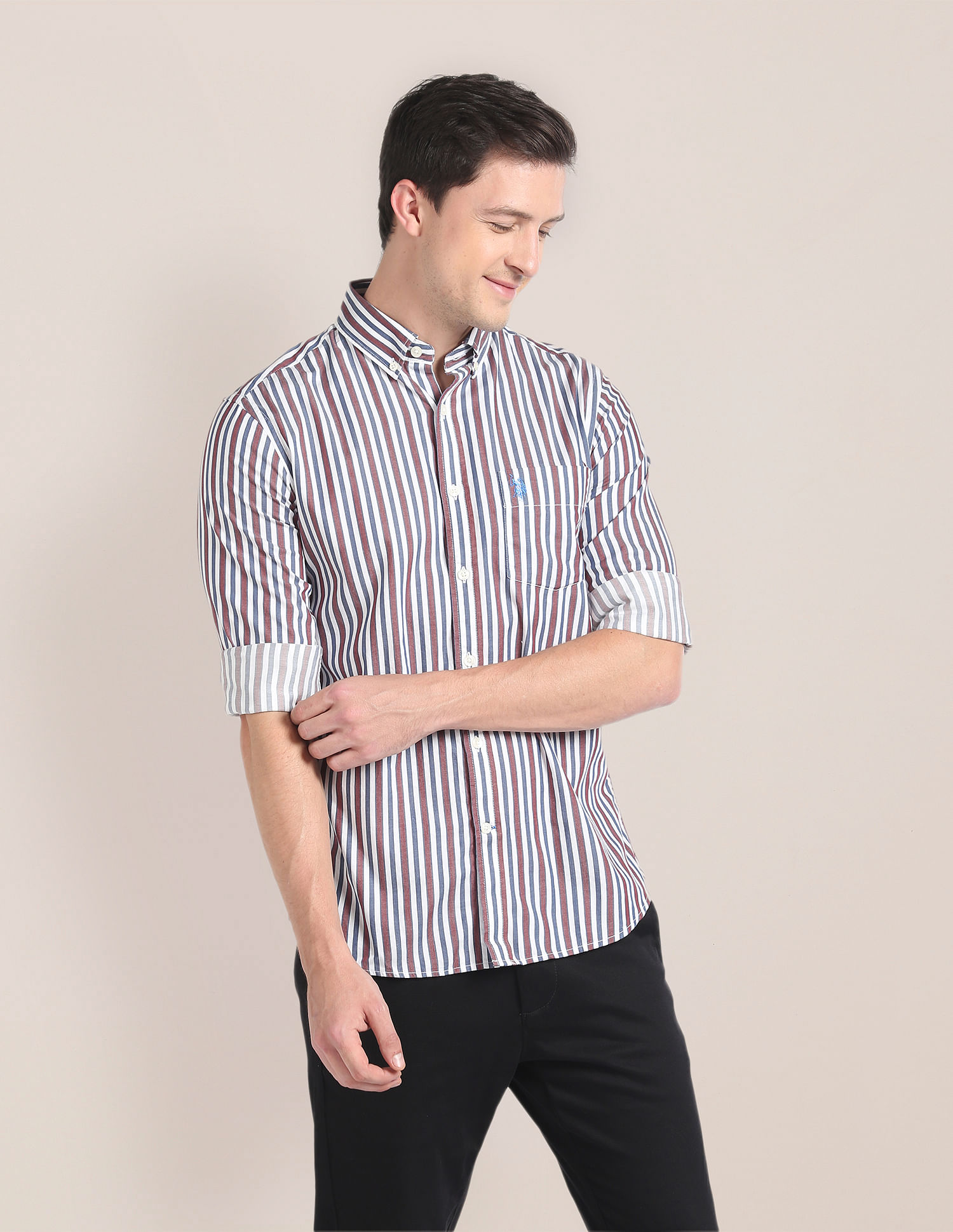 U.S. Polo Assn. Vertical Stripe Twill Shirt