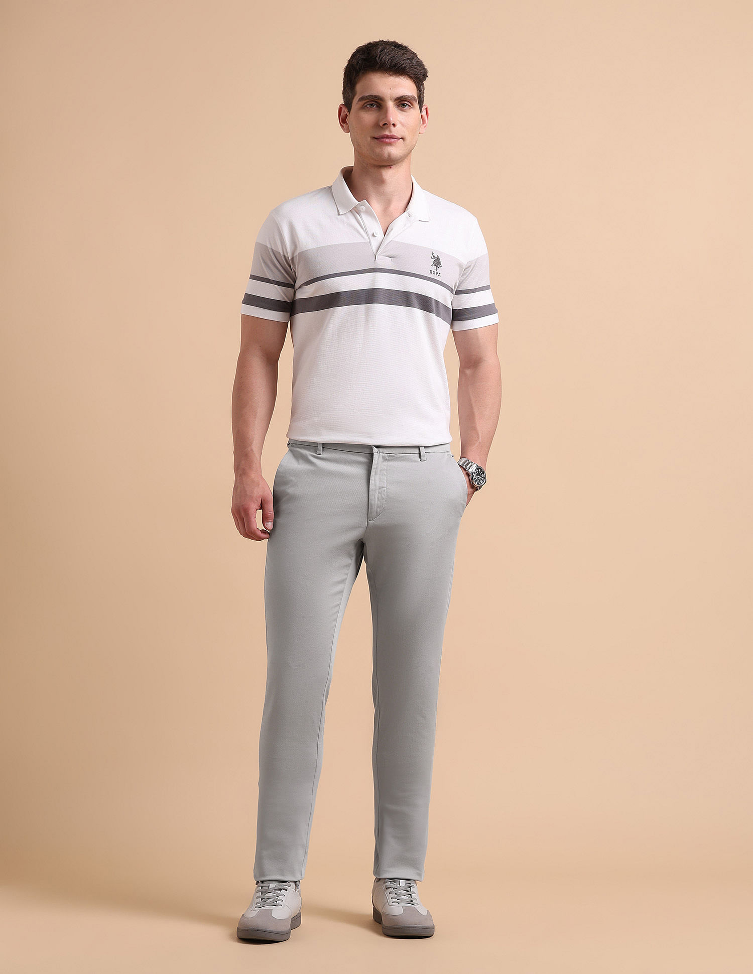 U.S. Polo Assn. Satin Super Slim Fit Trousers