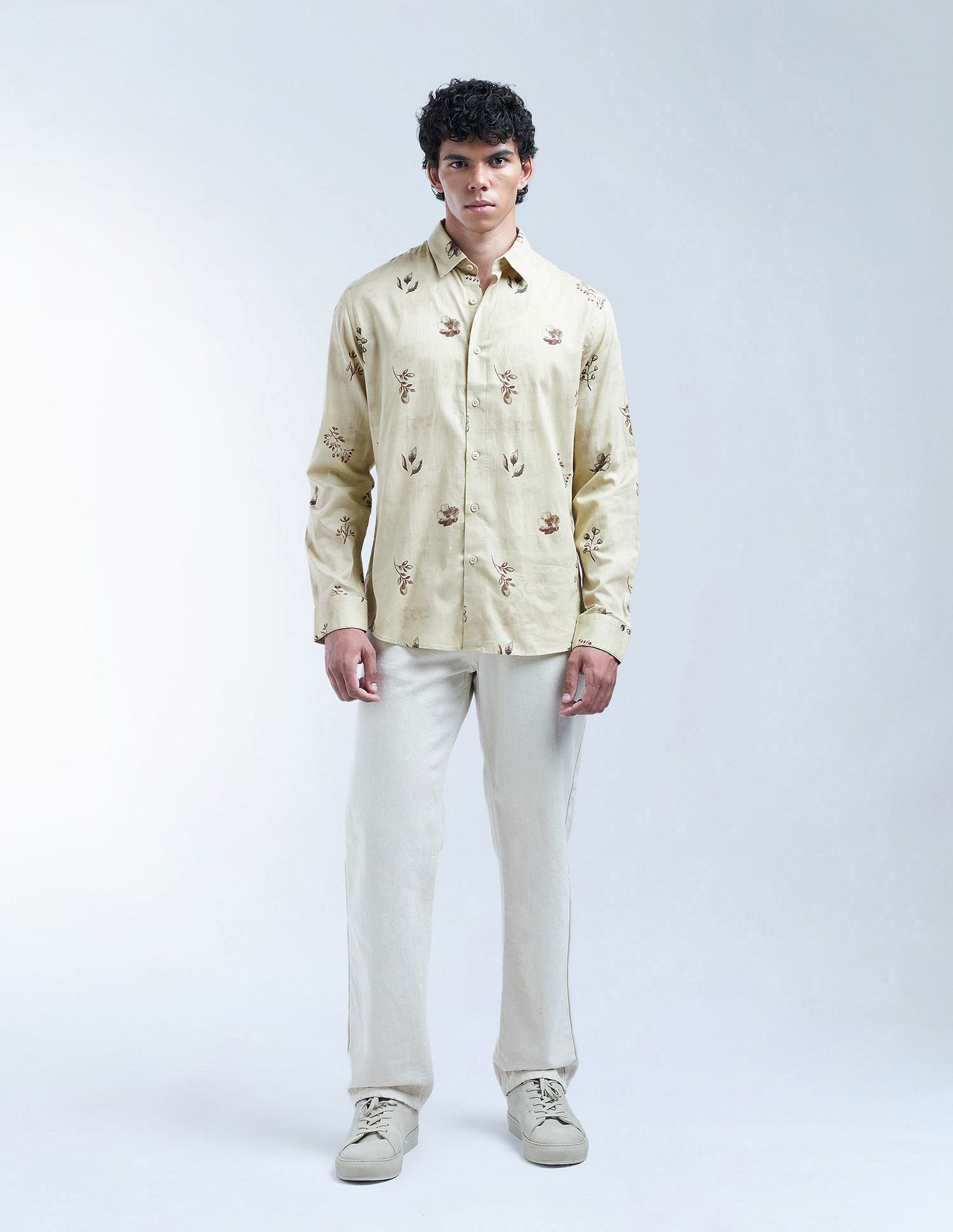 Flying Machine Floral Printed Color Of Home Shirt