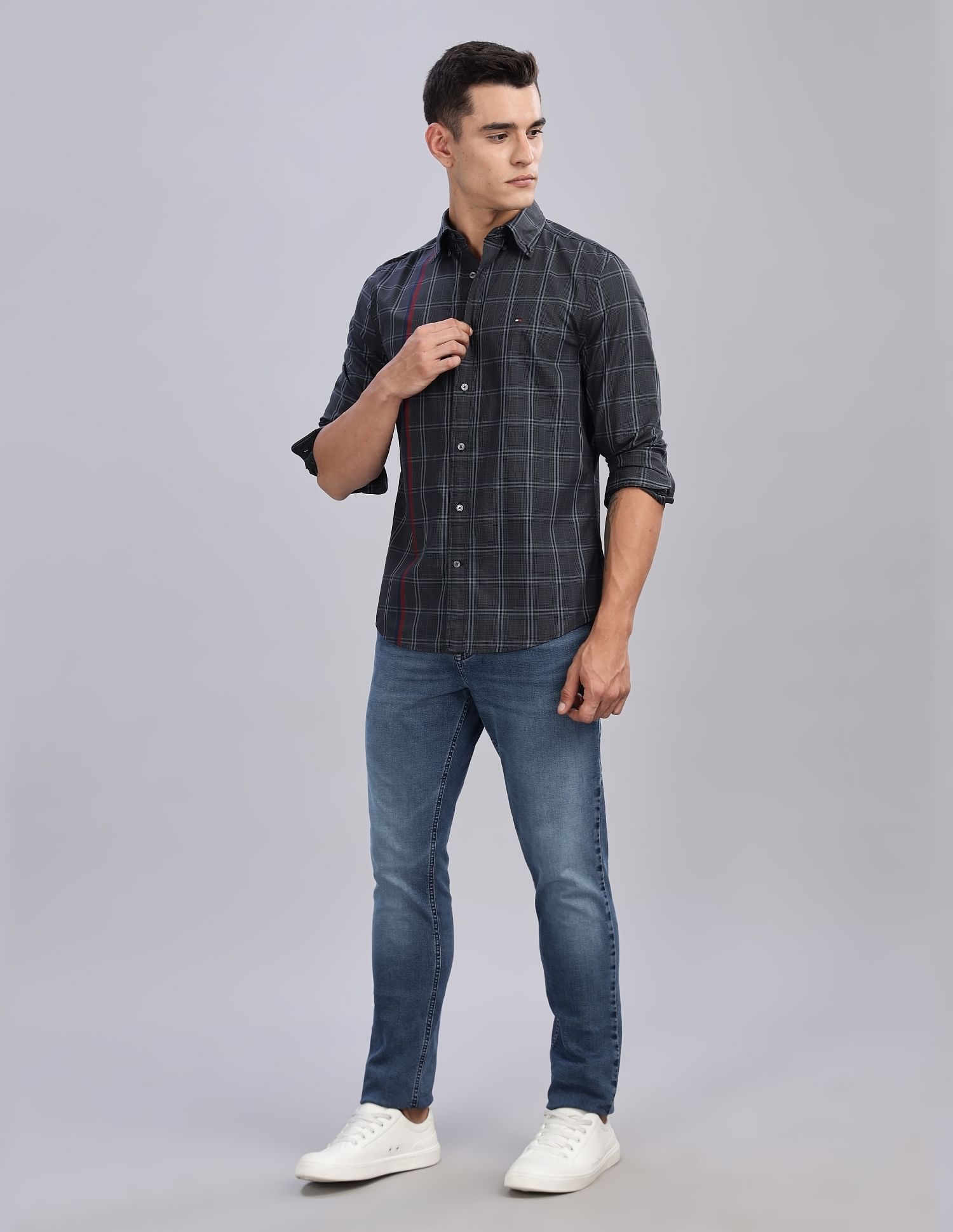 Tommy Hilfiger Checks Regular-Fit Cotton Shirt