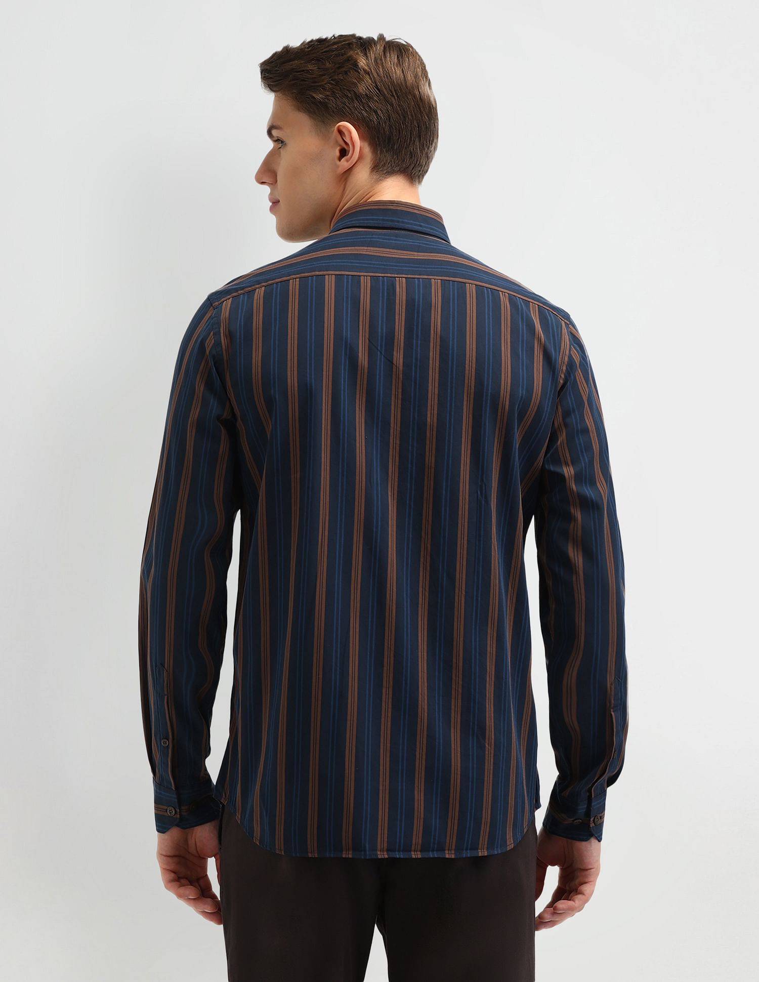 Arrow Sport Vertical Striped Slim Fit Shirt