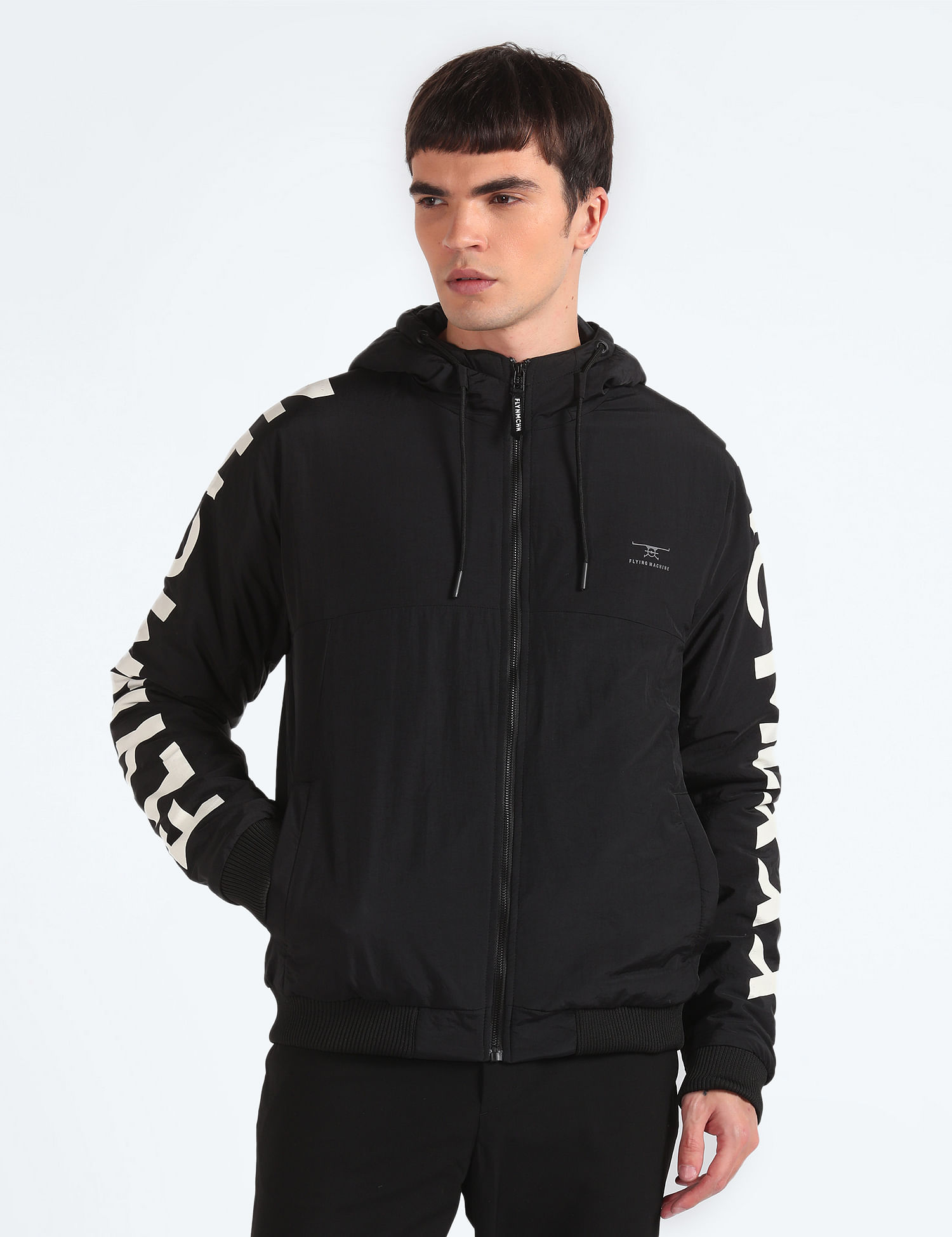 Flying Machine Hooded Medium Puffer Jacket