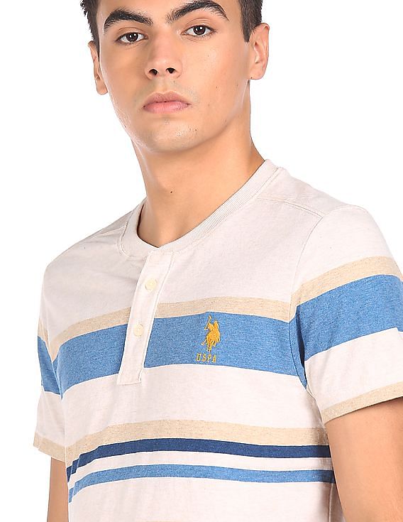 U.S. Polo Assn. Striped Henley T-Shirt