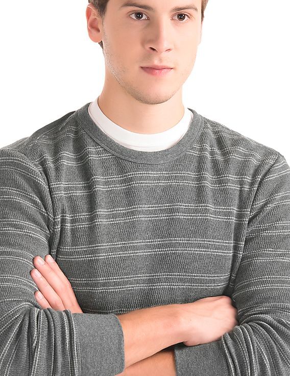 トップス Striped Waffle Henry Neck Pullover トップス Striped Waffle Henry Neck Pullover Waffle T-Shirt