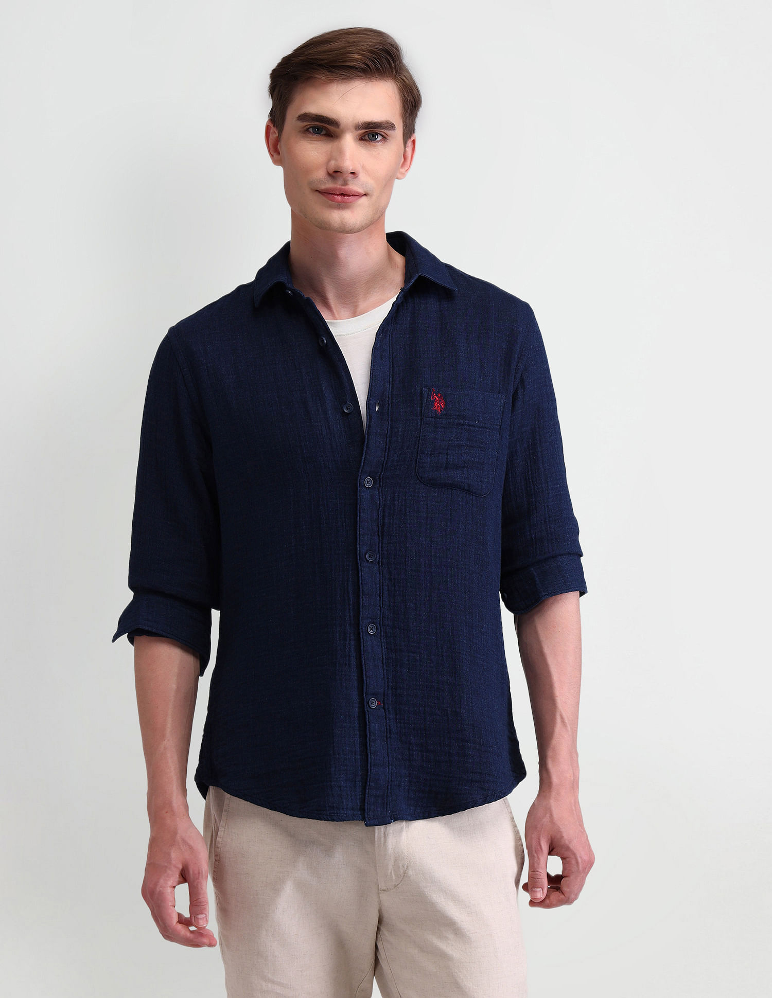 U.S. Polo Assn. Denim Co. Slim Fit Dobby Shirt