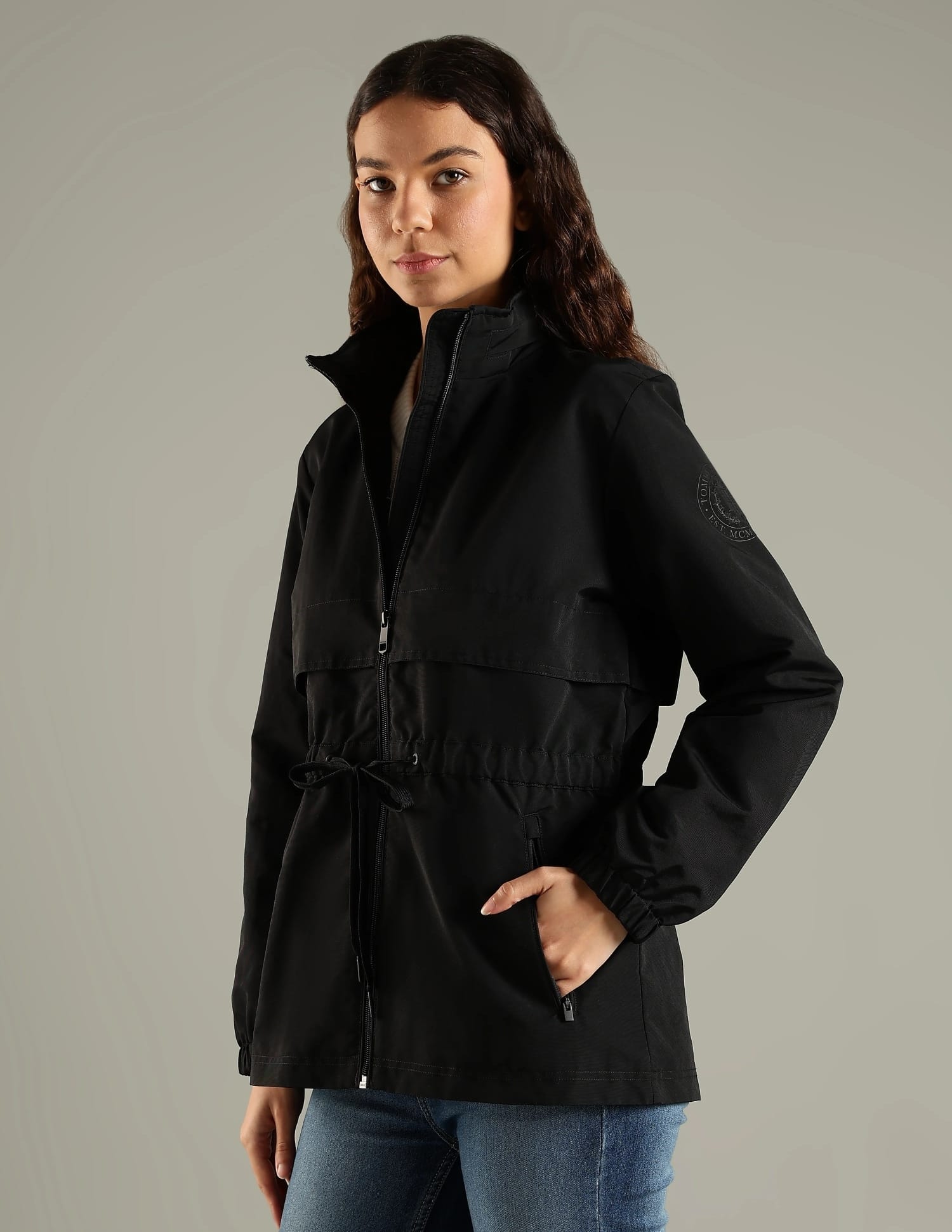 Buy Tommy Hilfiger Regular Fit Polyamide Mock Neck Parka Jacket