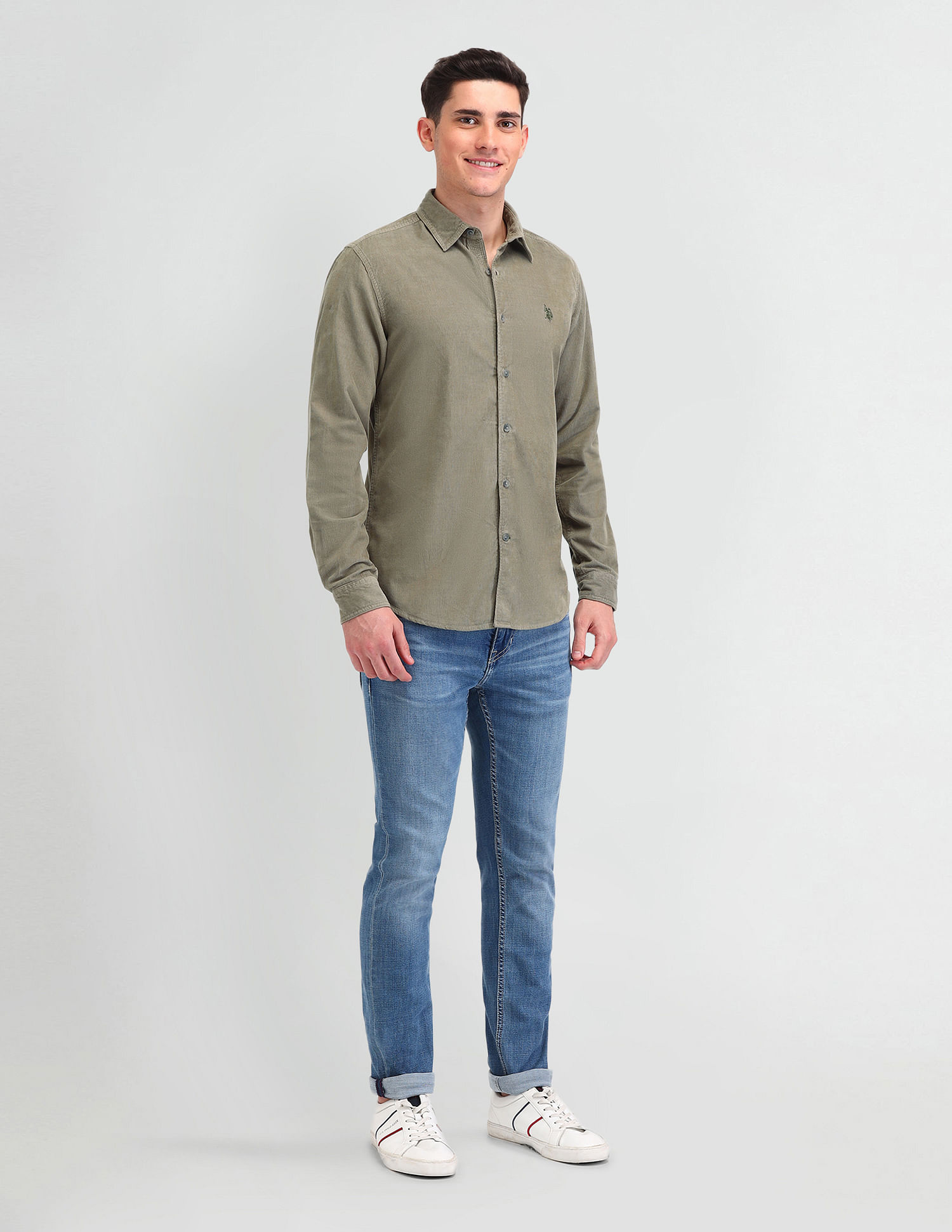 U.S. Polo Assn. Denim Co. Textured Slim Fit Shirt