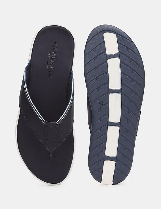 Blue polo online slippers