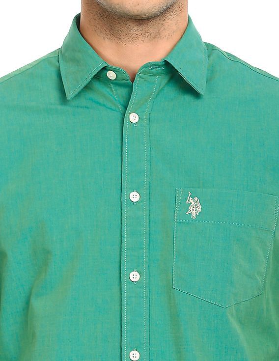 U.S. Polo Assn. Patch Pocket Solid Casual Shirt