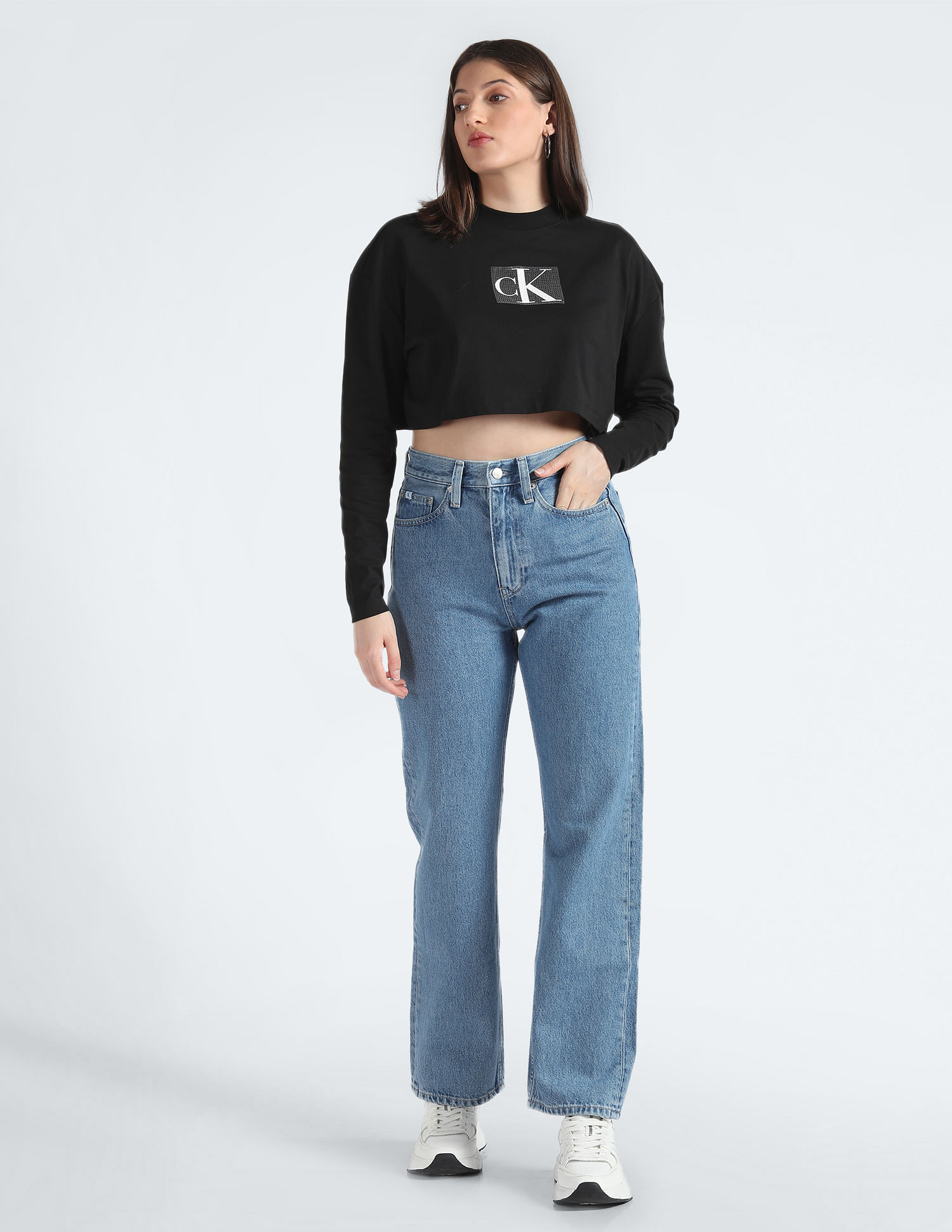 Buy Calvin Klein High Rise 90 s Straight Fit Jeans NNNOW