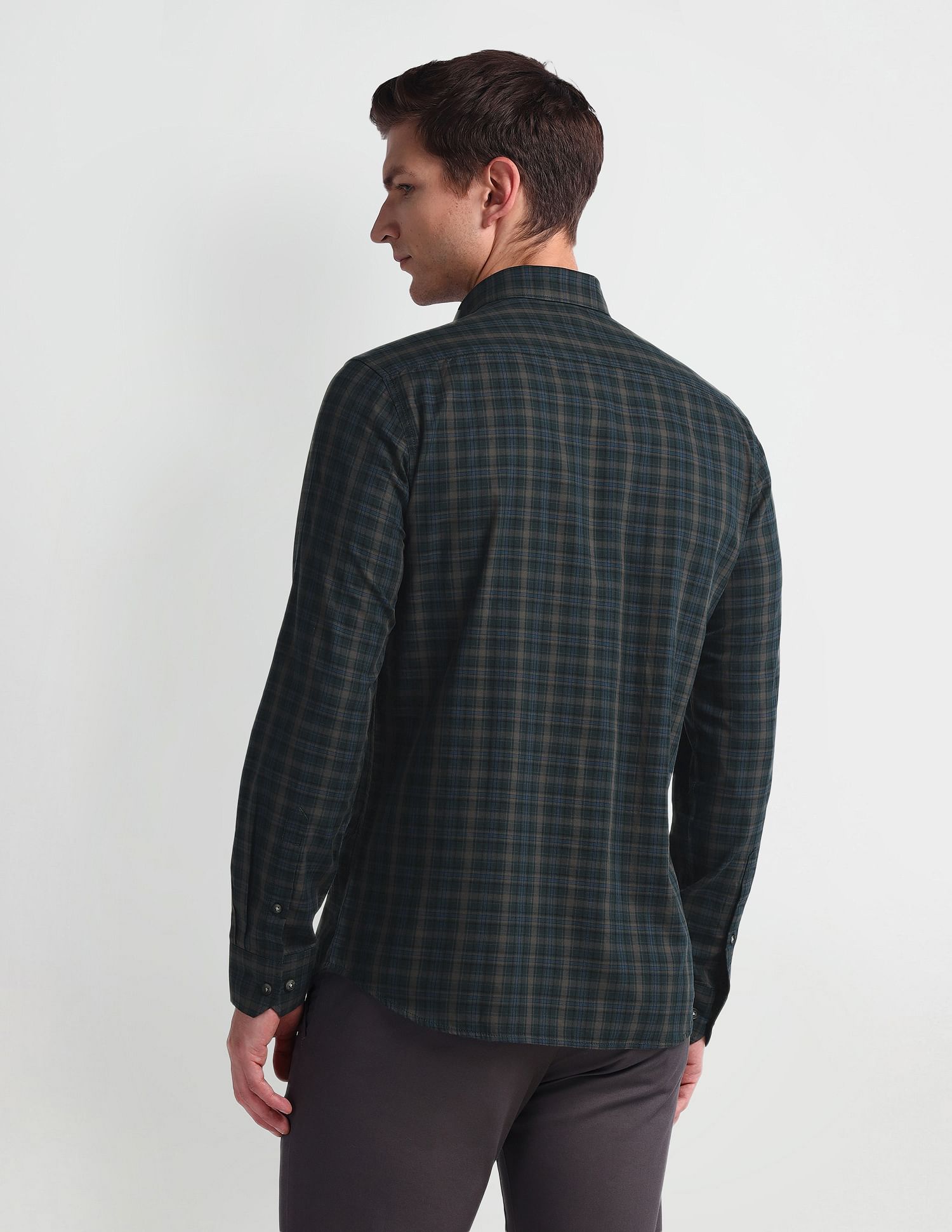 Arrow Sports Tartan Check Twill Shirt