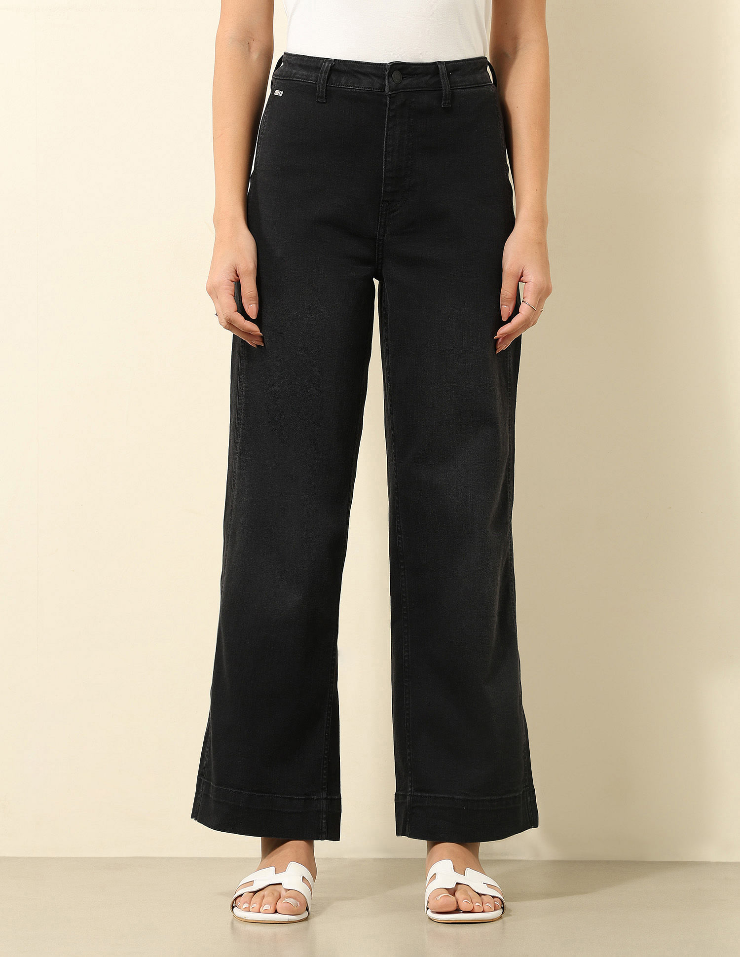 U.S. Polo Assn. Women High Rise Wide Leg Jeans