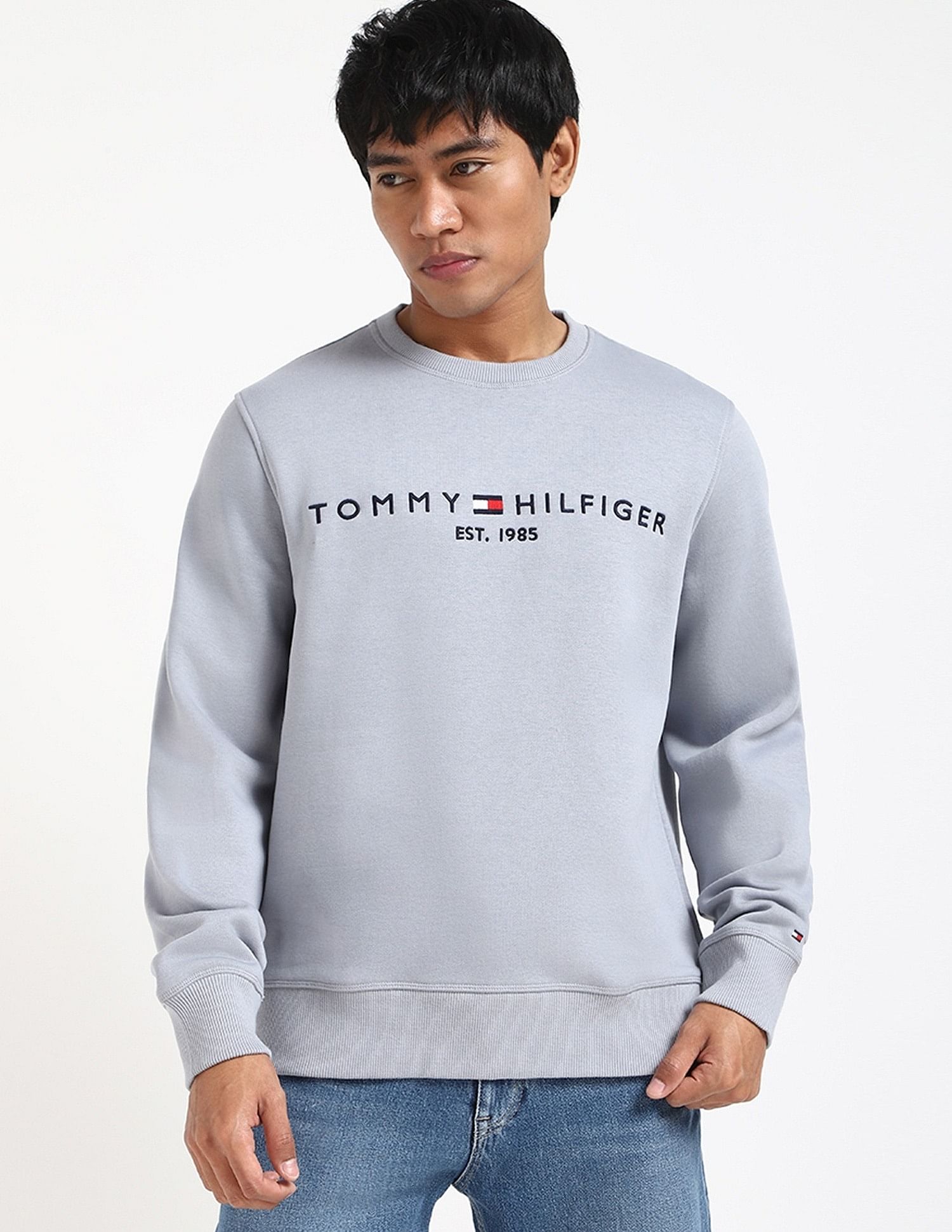 Tommy Hilfiger Embroidered Logo Regular-Fit Cotton Sweatshirt