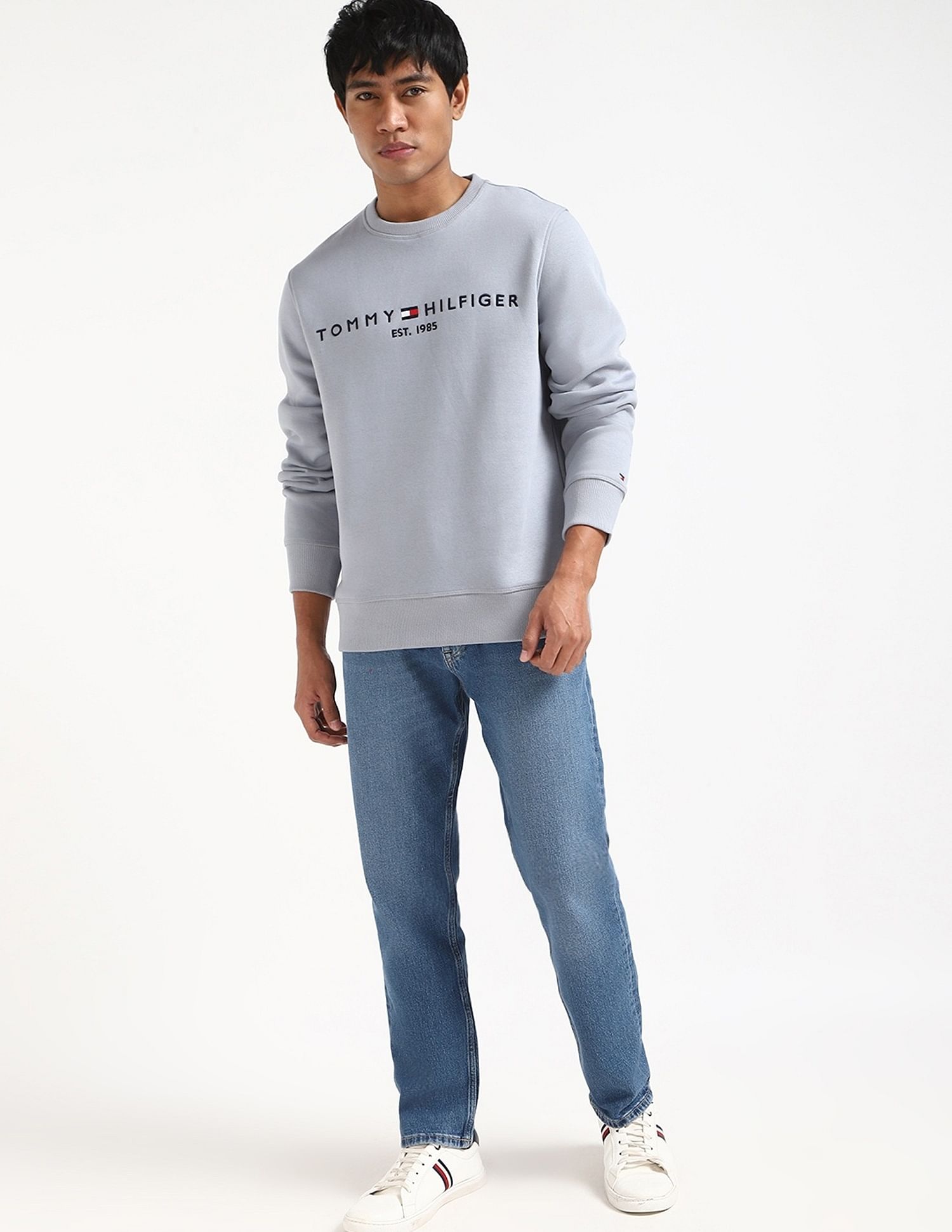 Tommy Hilfiger Embroidered Logo Regular-Fit Cotton Sweatshirt