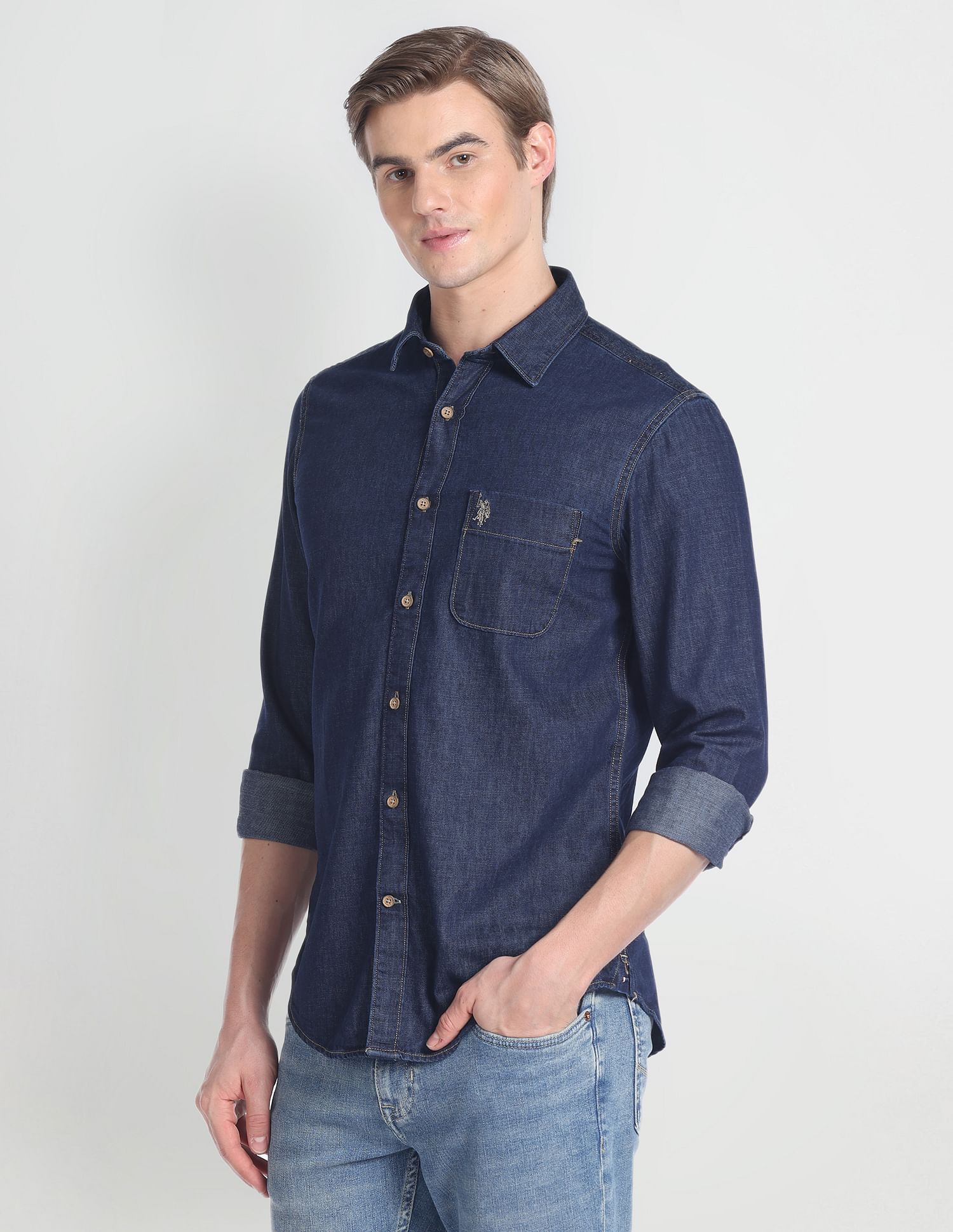 Polo hotsell denim shirt