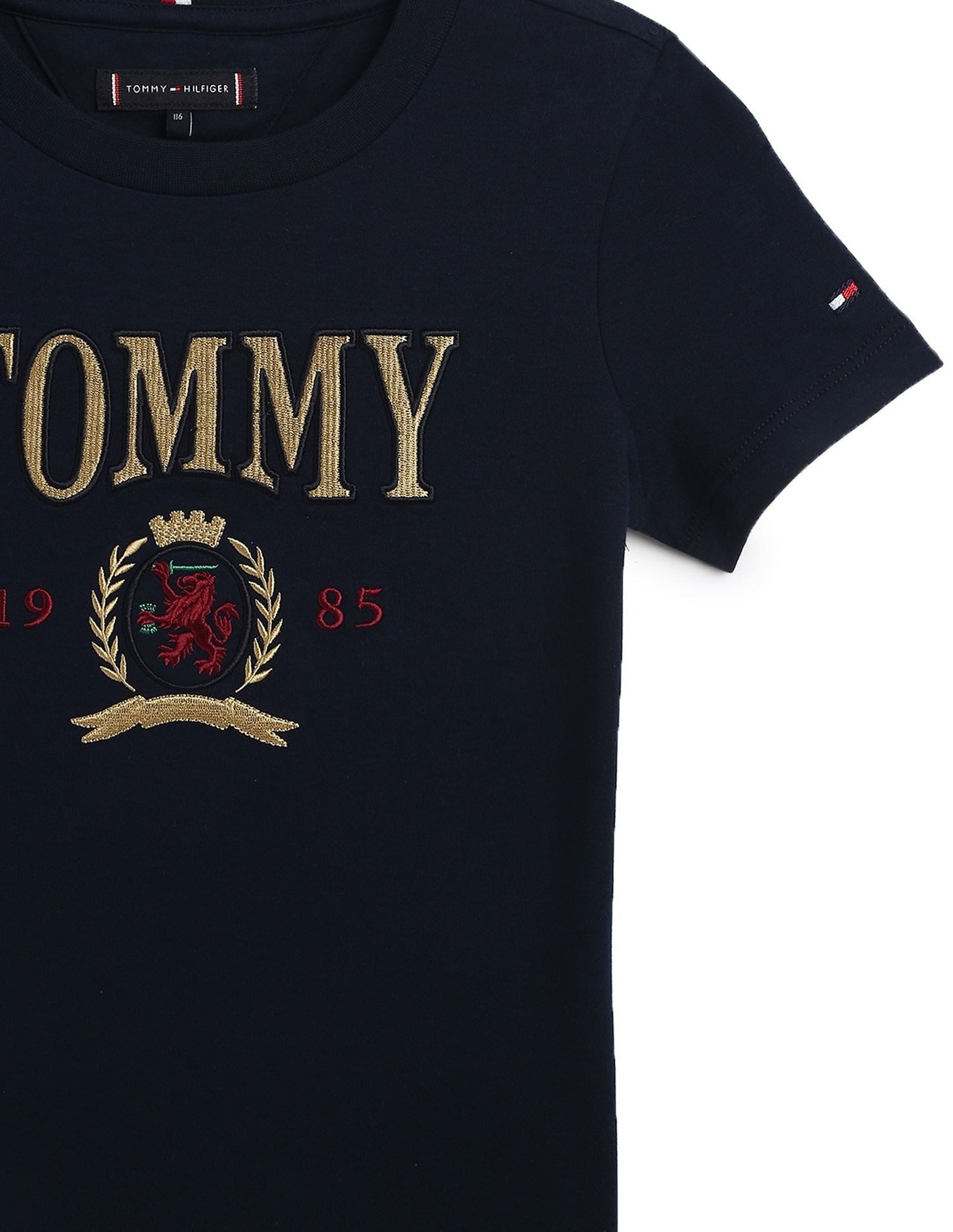 Tommy Hilfiger Kids Boys Logo Regular-Fit Cotton T-Shirt