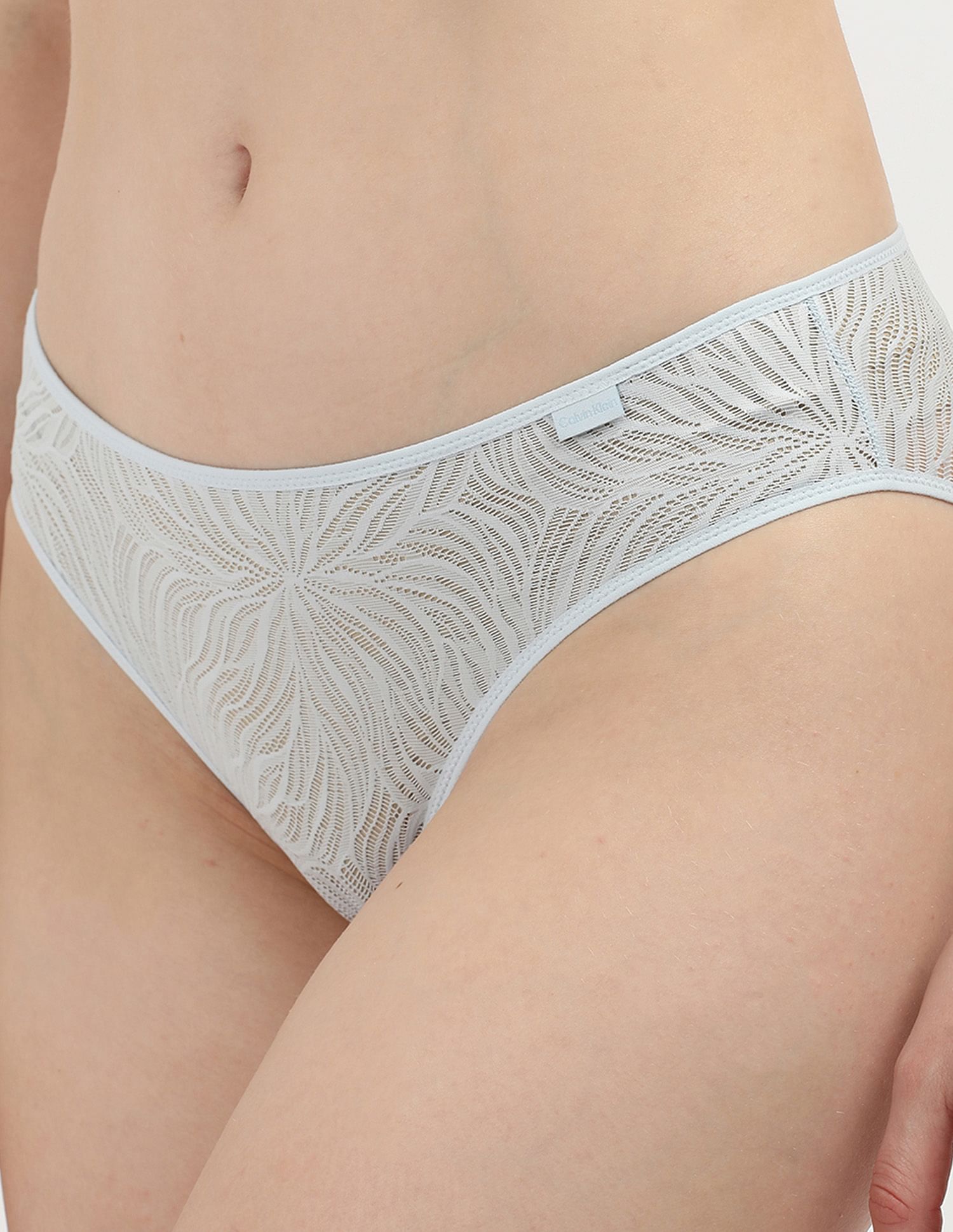 Calvin Klein Underwear Lace Patterned Mid Rise Bikini
