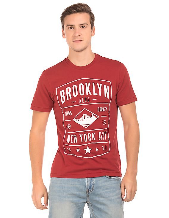 Aeropostale Crew Neck Graphic Print T-Shirt