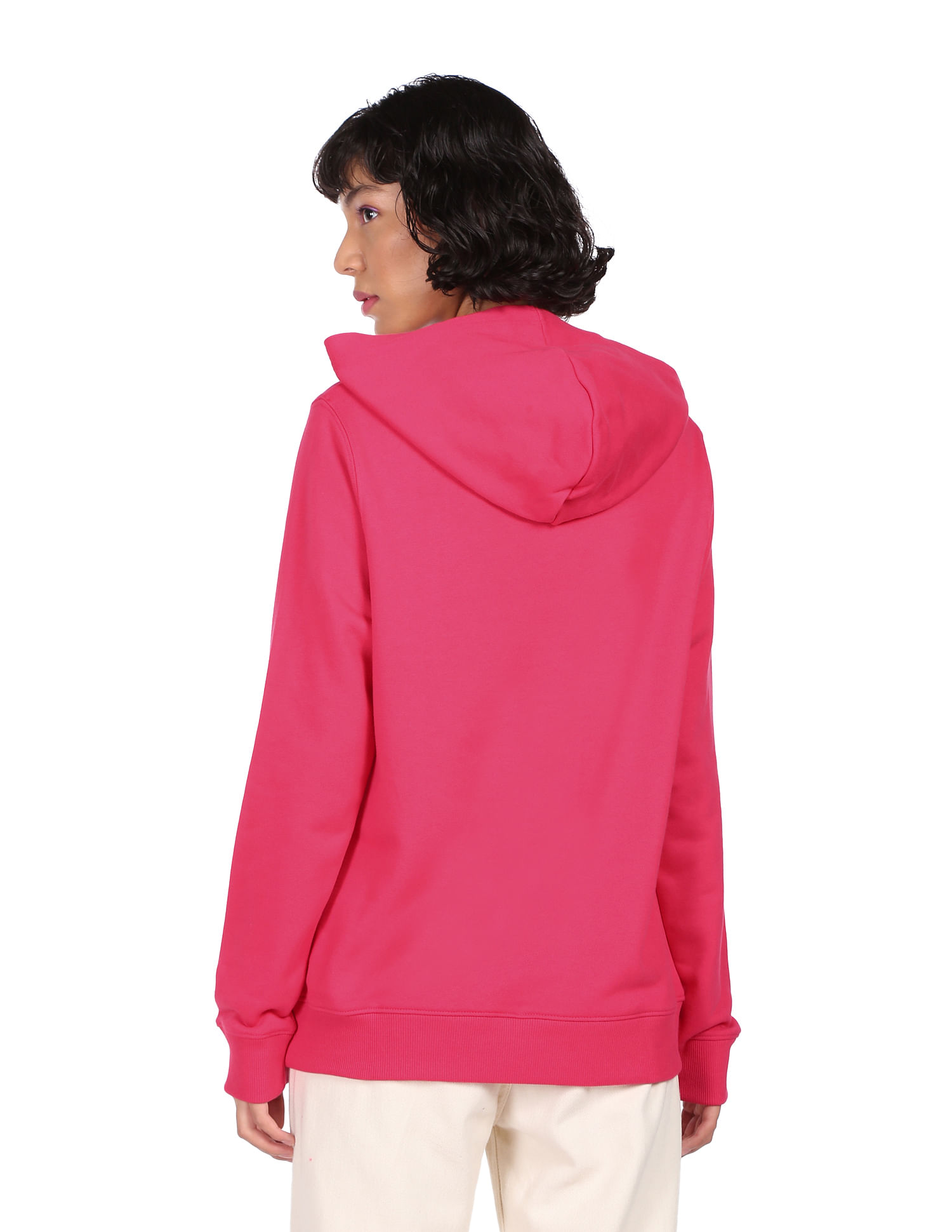 Buy Tommy Hilfiger Women Pink Embroidered Circle Logo Hooded