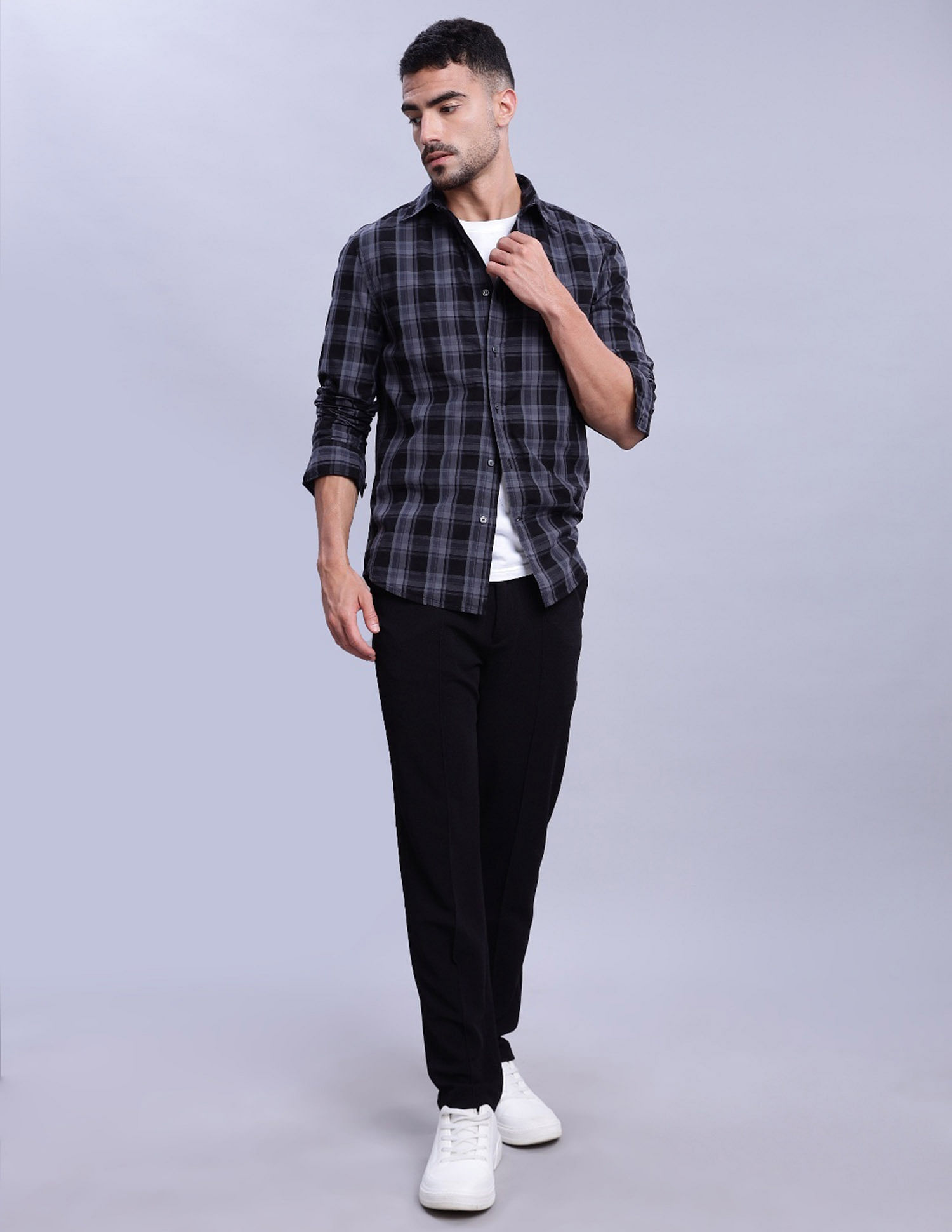 Tommy Hilfiger Checked Regular Fit Plain Woven Shirt