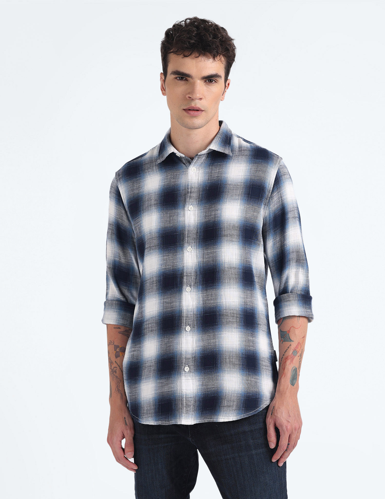 Flying Machine Dupplin Check Slim Shirt