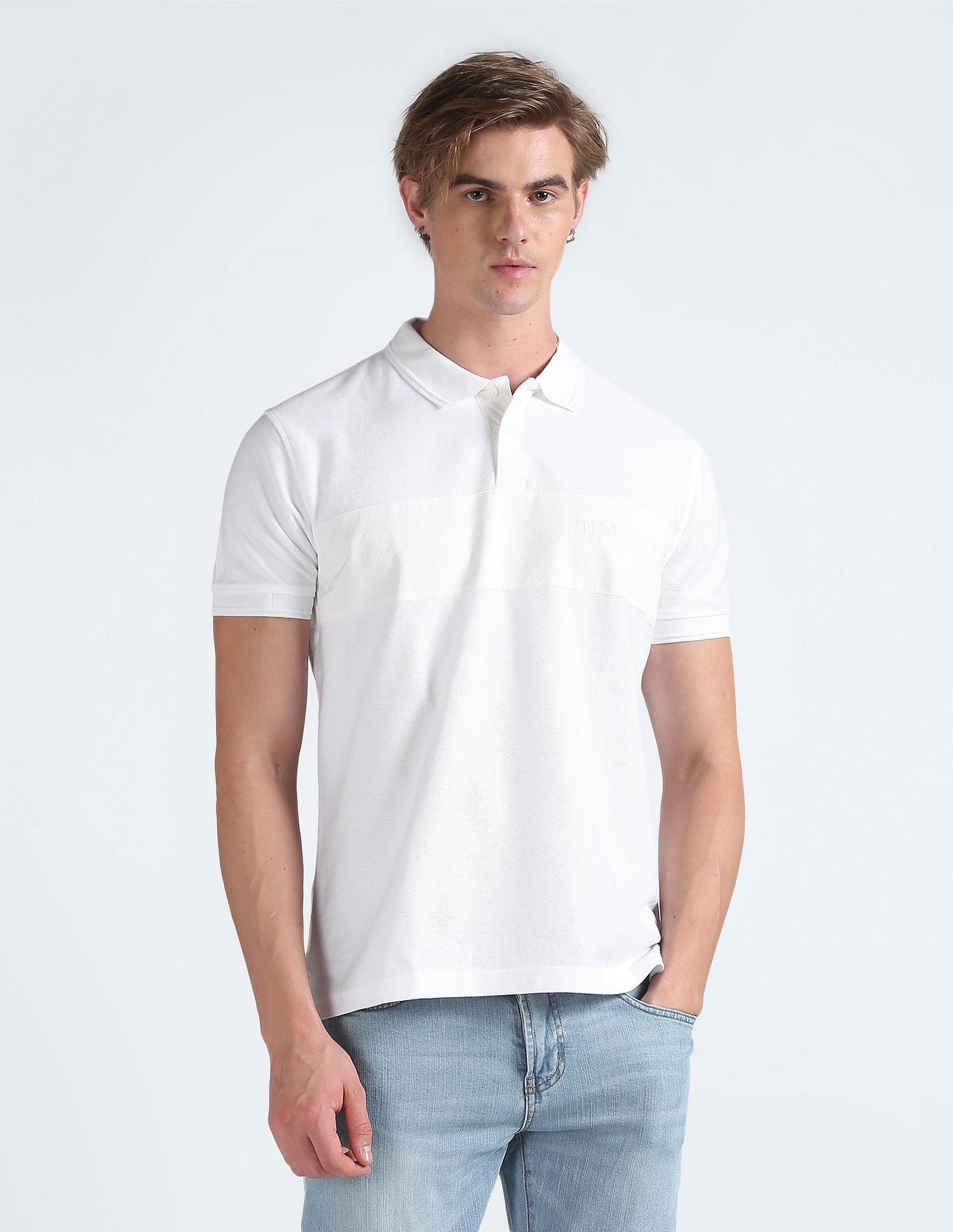Tommy Hilfiger Panelled Twill Polo Shirt
