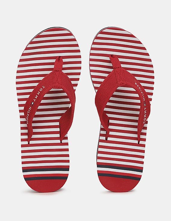 Buy Tommy Hilfiger Women Multi Colour V-Strap Stripe Beach