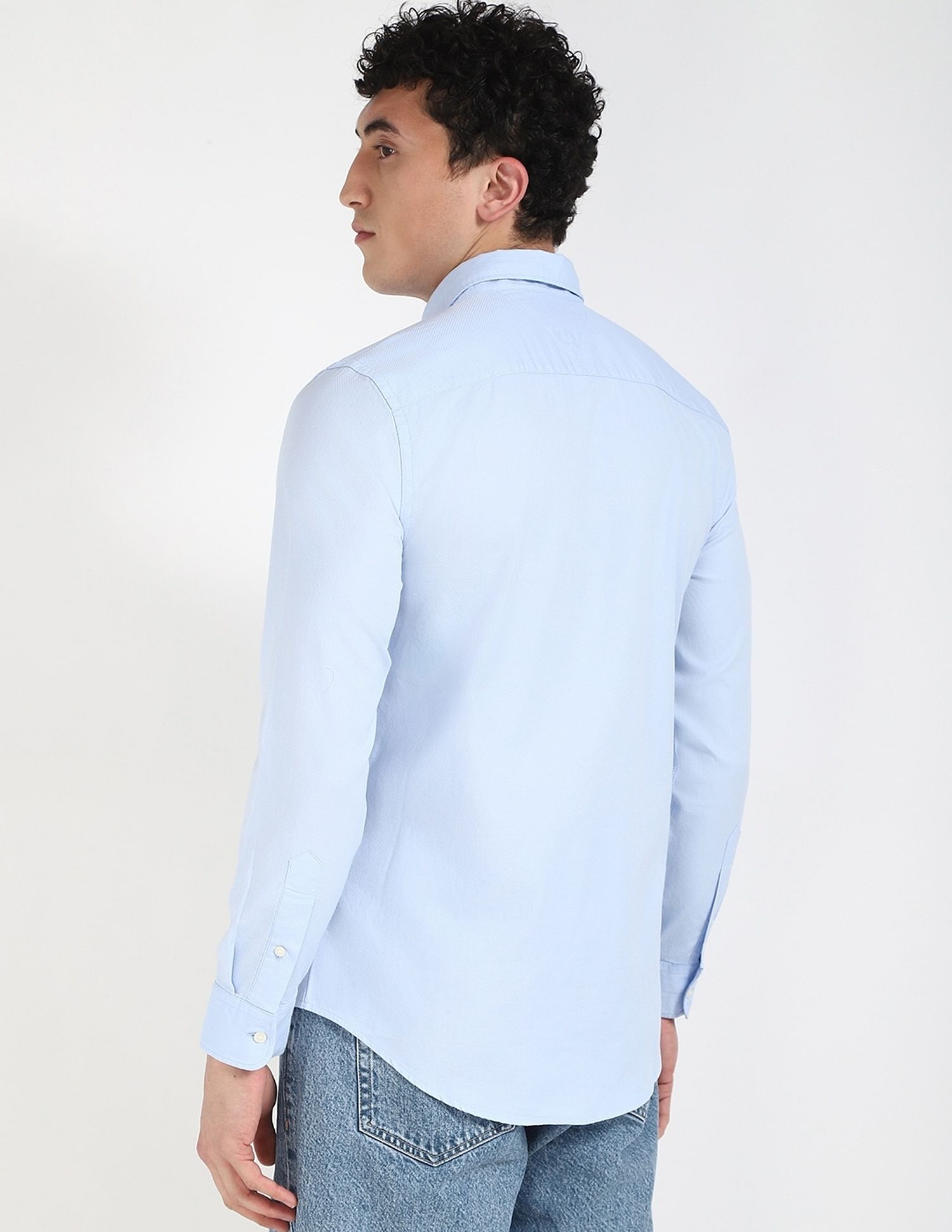 Tommy Hilfiger Solid Slim-Fit Dobby Woven Shirt