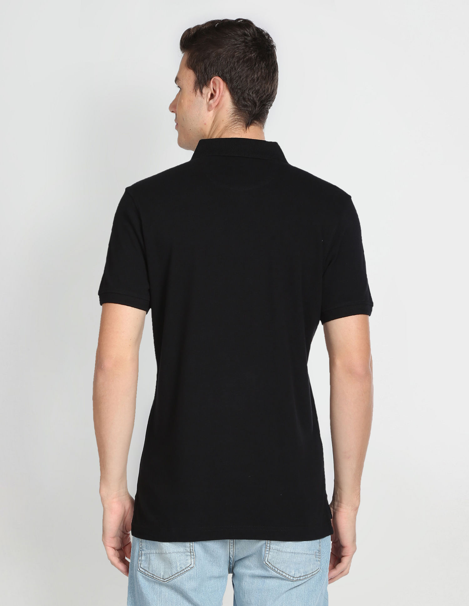 Arrow Sports Horizontal Stripe Cotton Polo Shirt