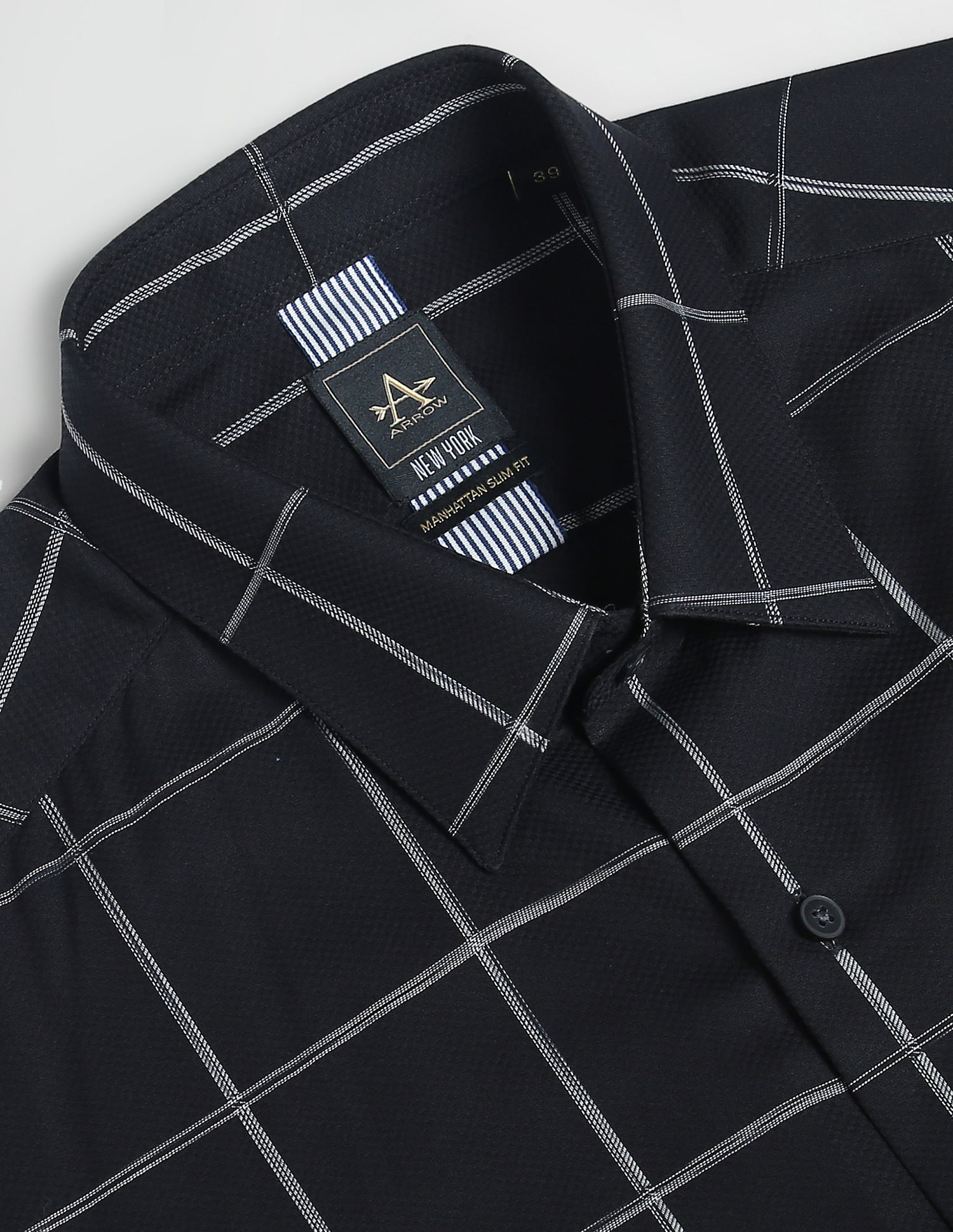 Arrow Newyork Windowpane Check Slim Fit Shirt