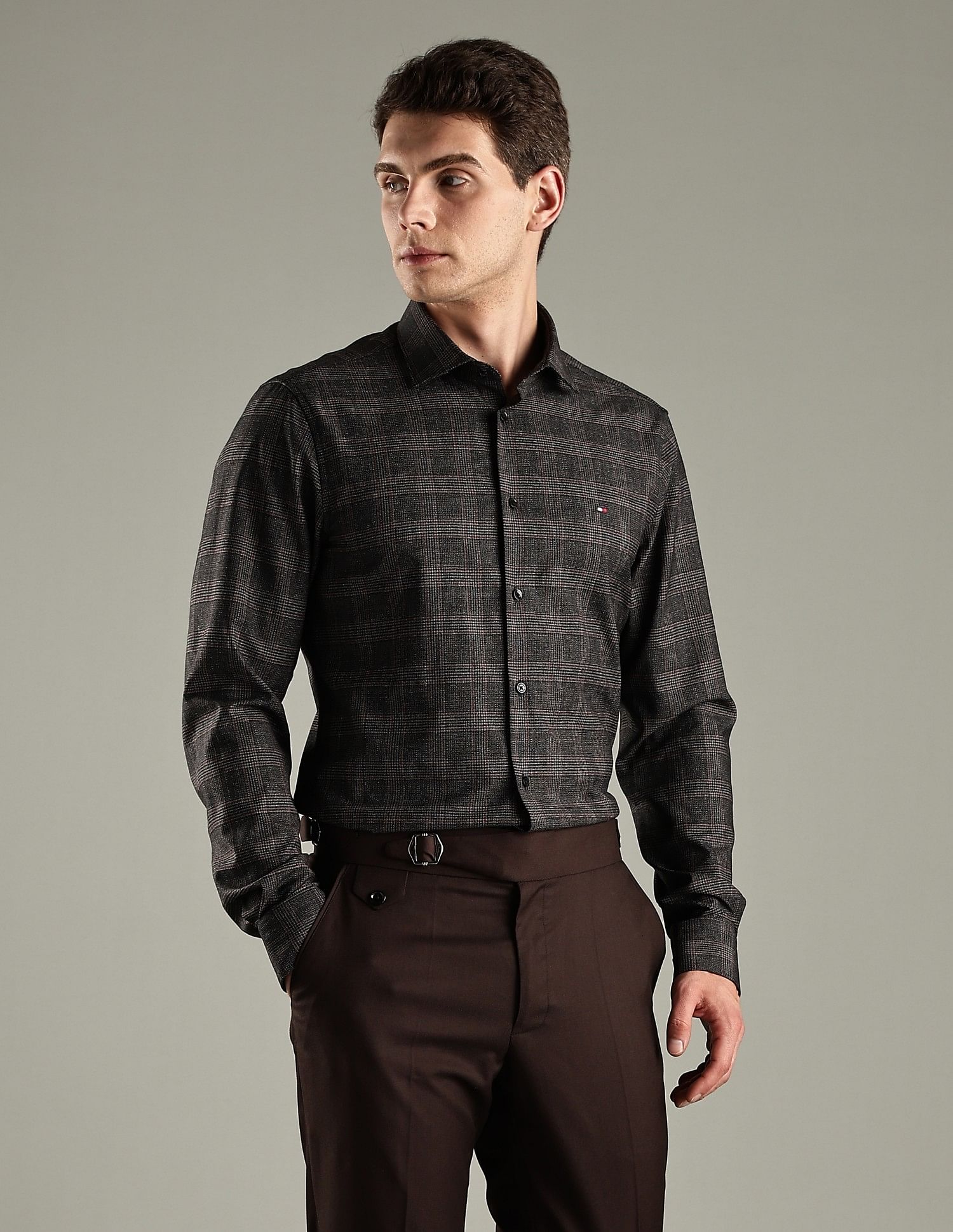 Tommy Hilfiger Checks Regular-Fit Cotton Shirt