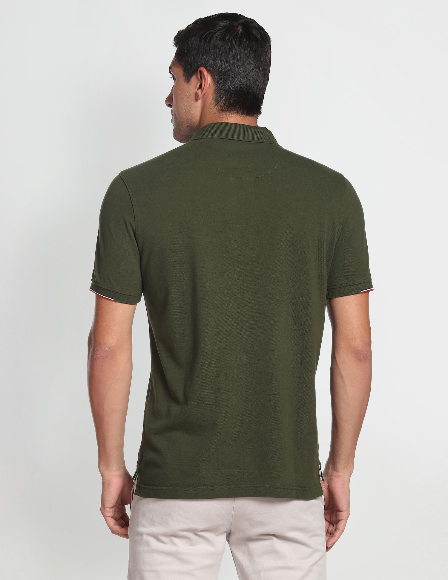 Arrow Sports Compact Cotton Solid Polo Shirt