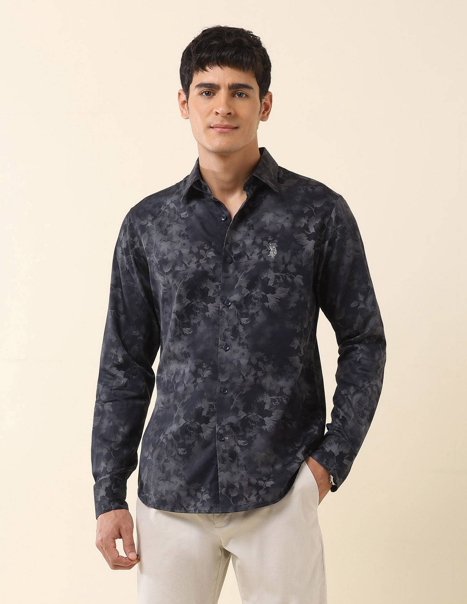U.S. Polo Assn. Tailored Fit Floral Printed Shirt