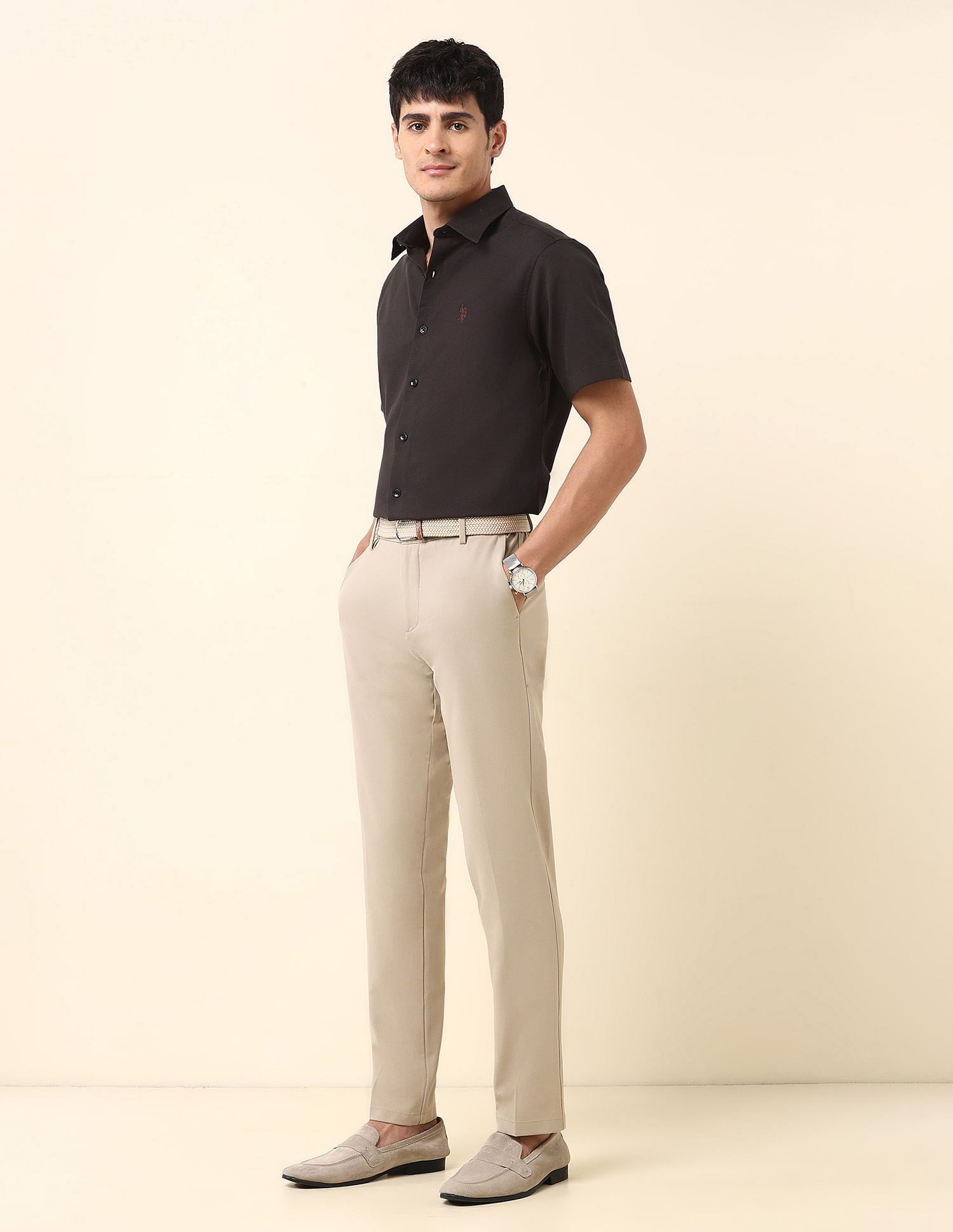 U.S. Polo Assn. Solid Tailored Fit Shirt