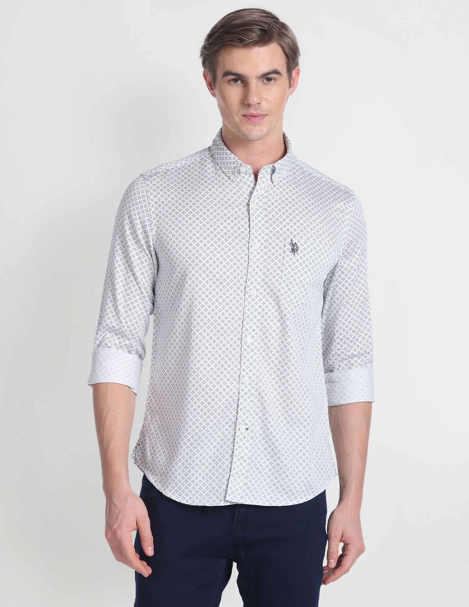 U.S. Polo Assn. Denim Co. Motif Print Twill Shirt