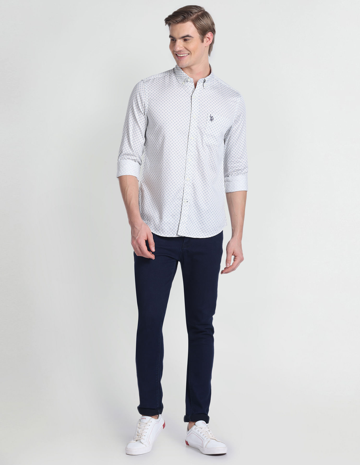 U.S. Polo Assn. Denim Co. Motif Print Twill Shirt