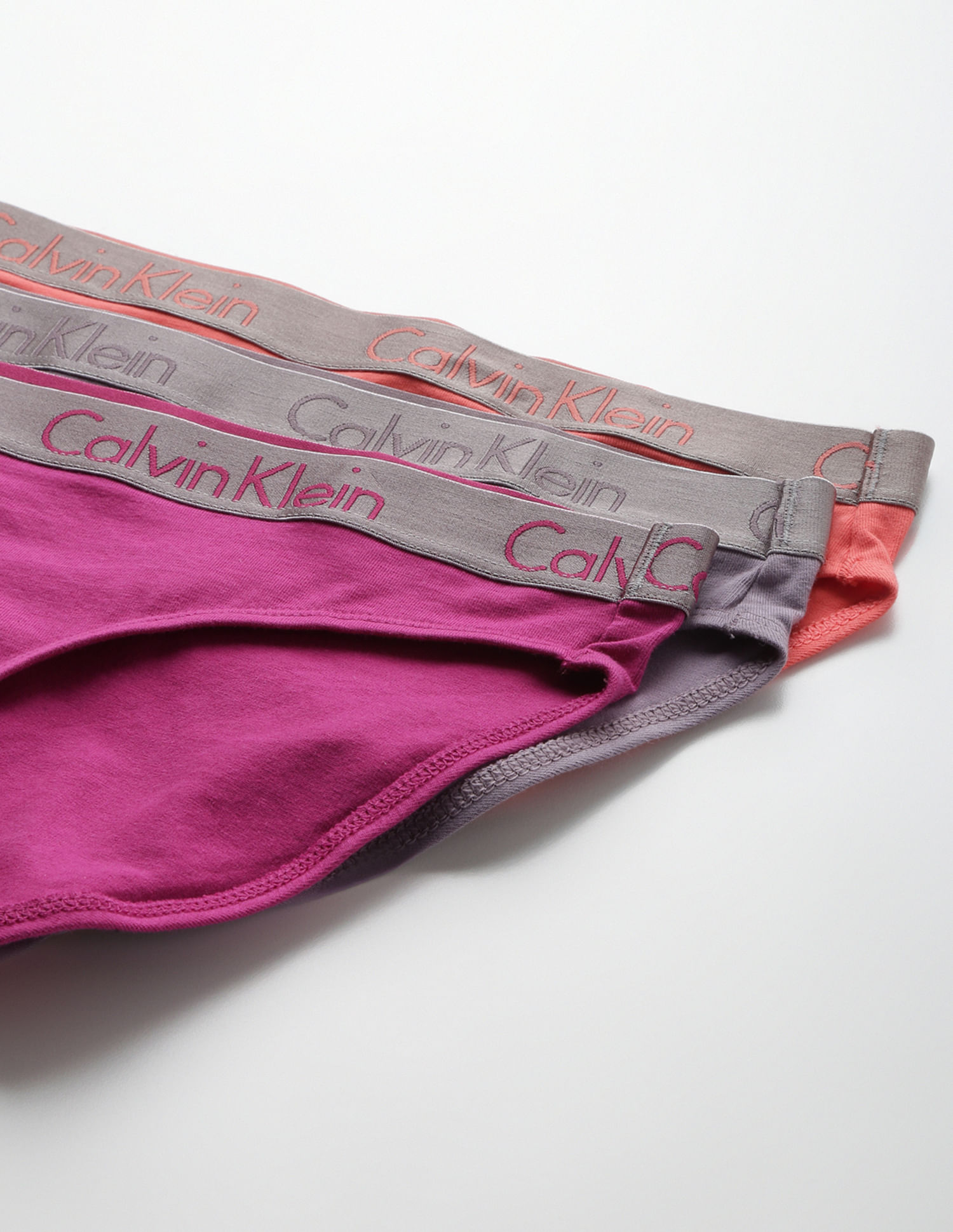 Buy Calvin Klein Underwear Mid Rise Solid Bikini Panties - Pack Of