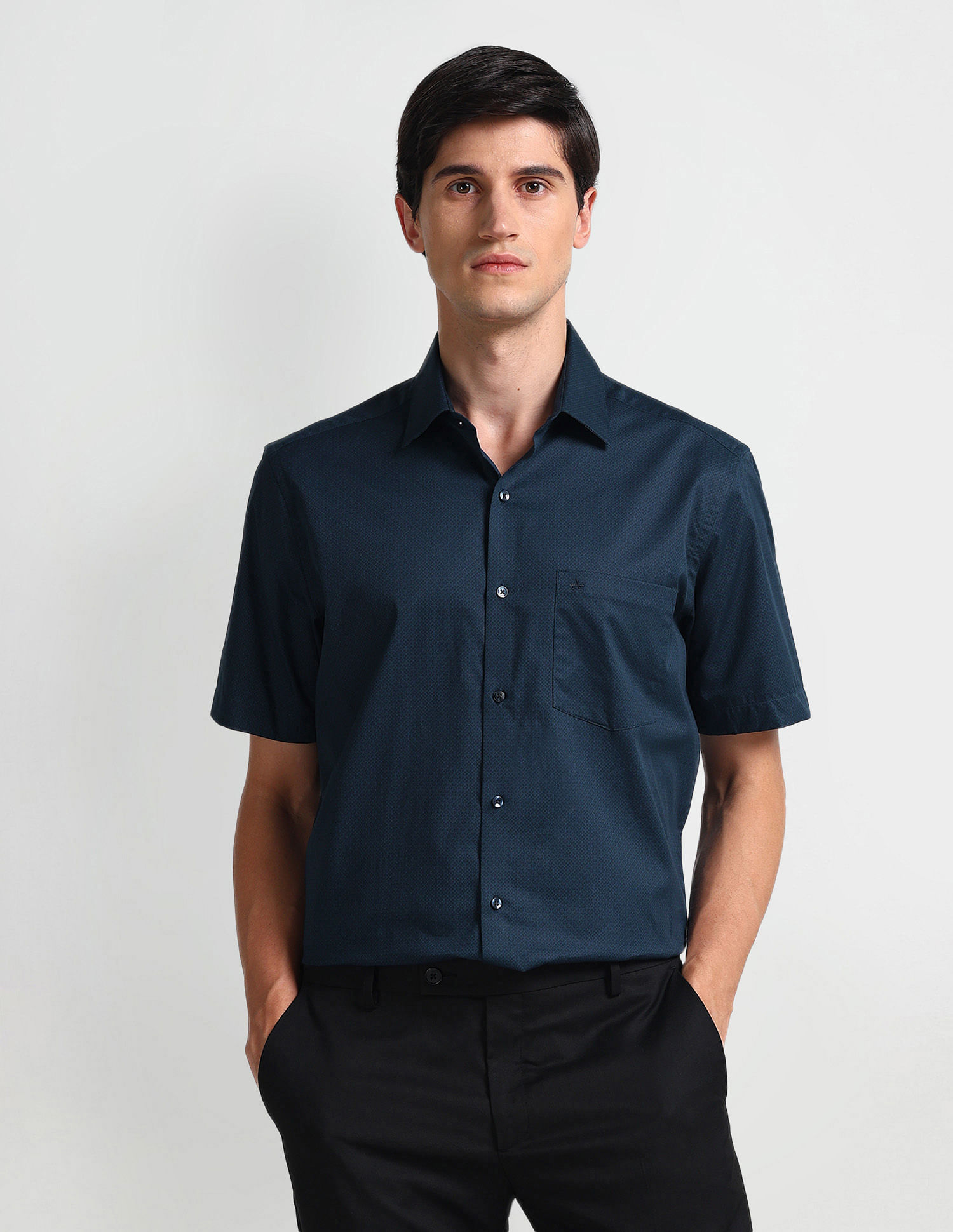 Arrow Geometric Print Pure Cotton Shirt